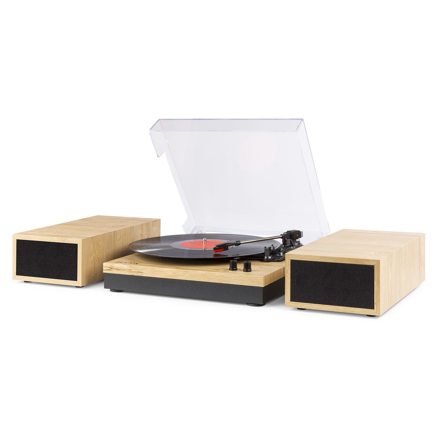 RP165L Record Player Set Light Wood