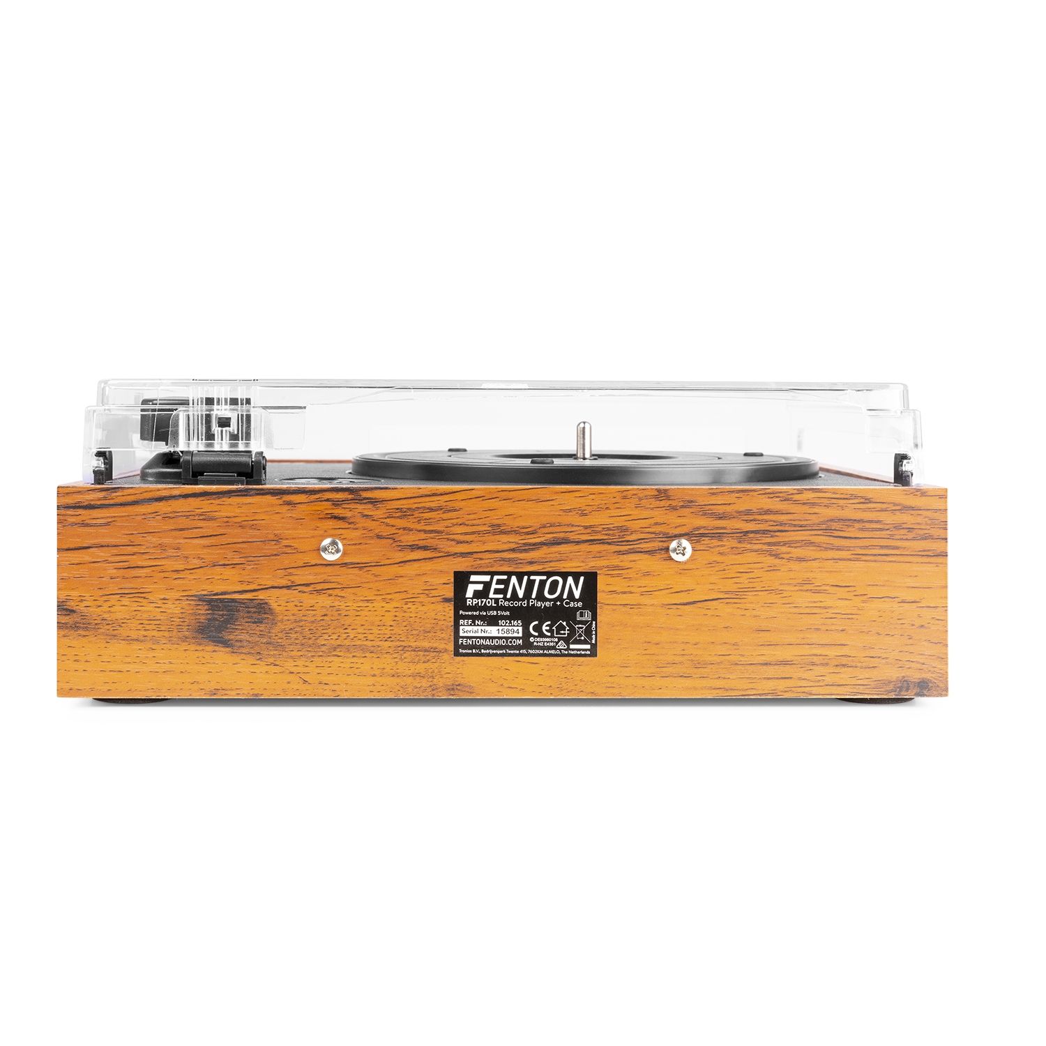 RP170L Record Player with Record Storage Case Wood