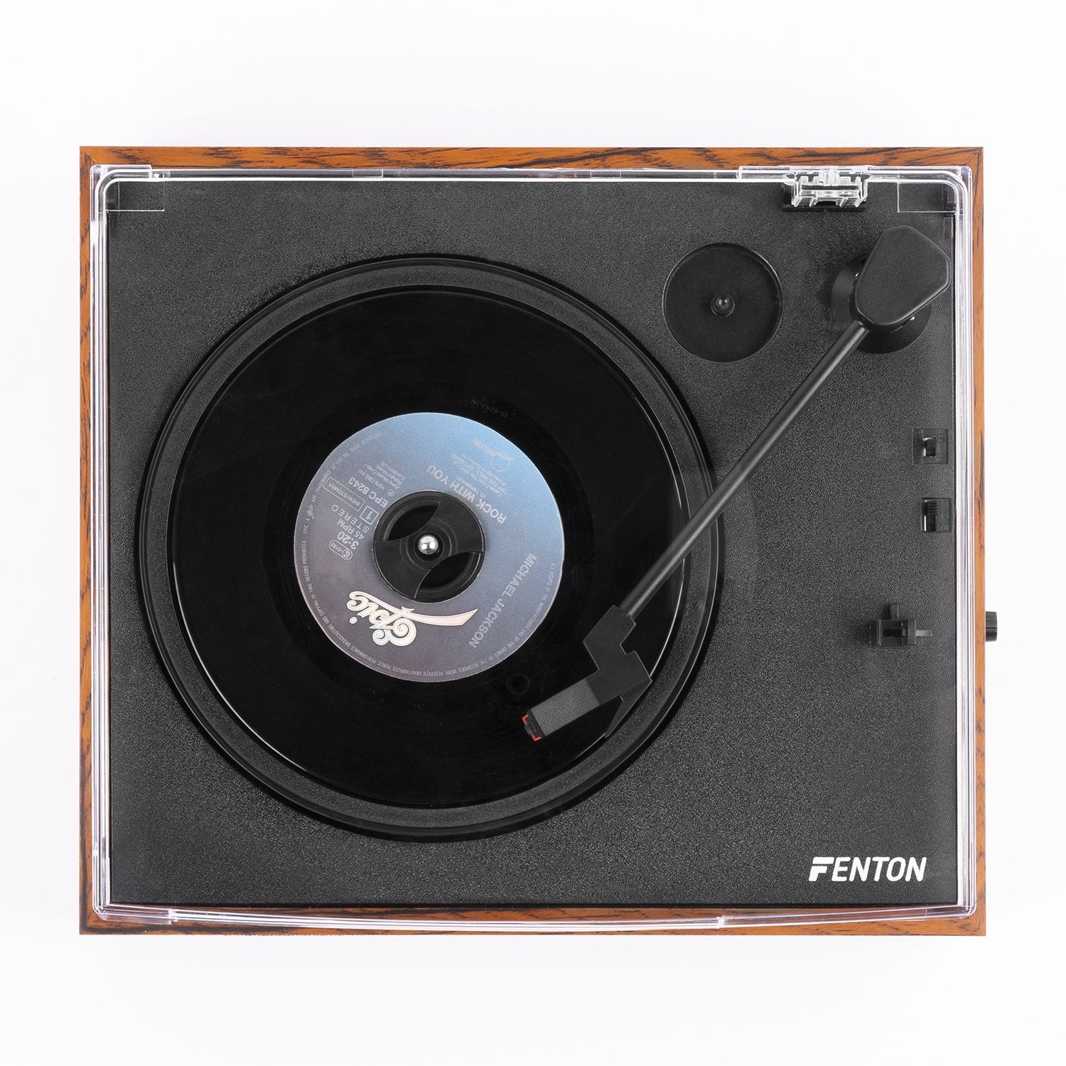 RP170L Record Player with Record Storage Case Wood