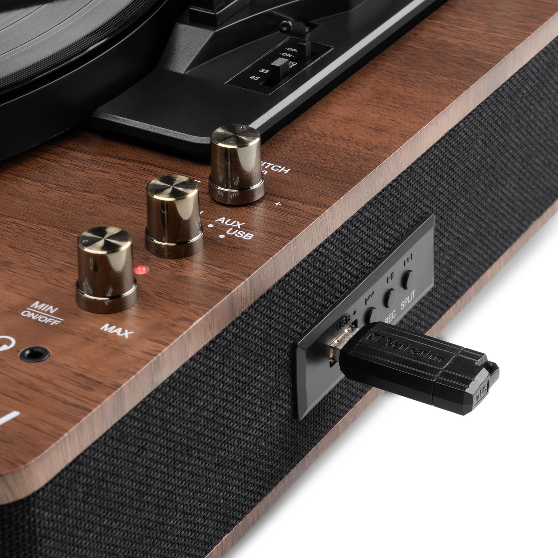 RP162 Record Player HQ BT Walnut Wood