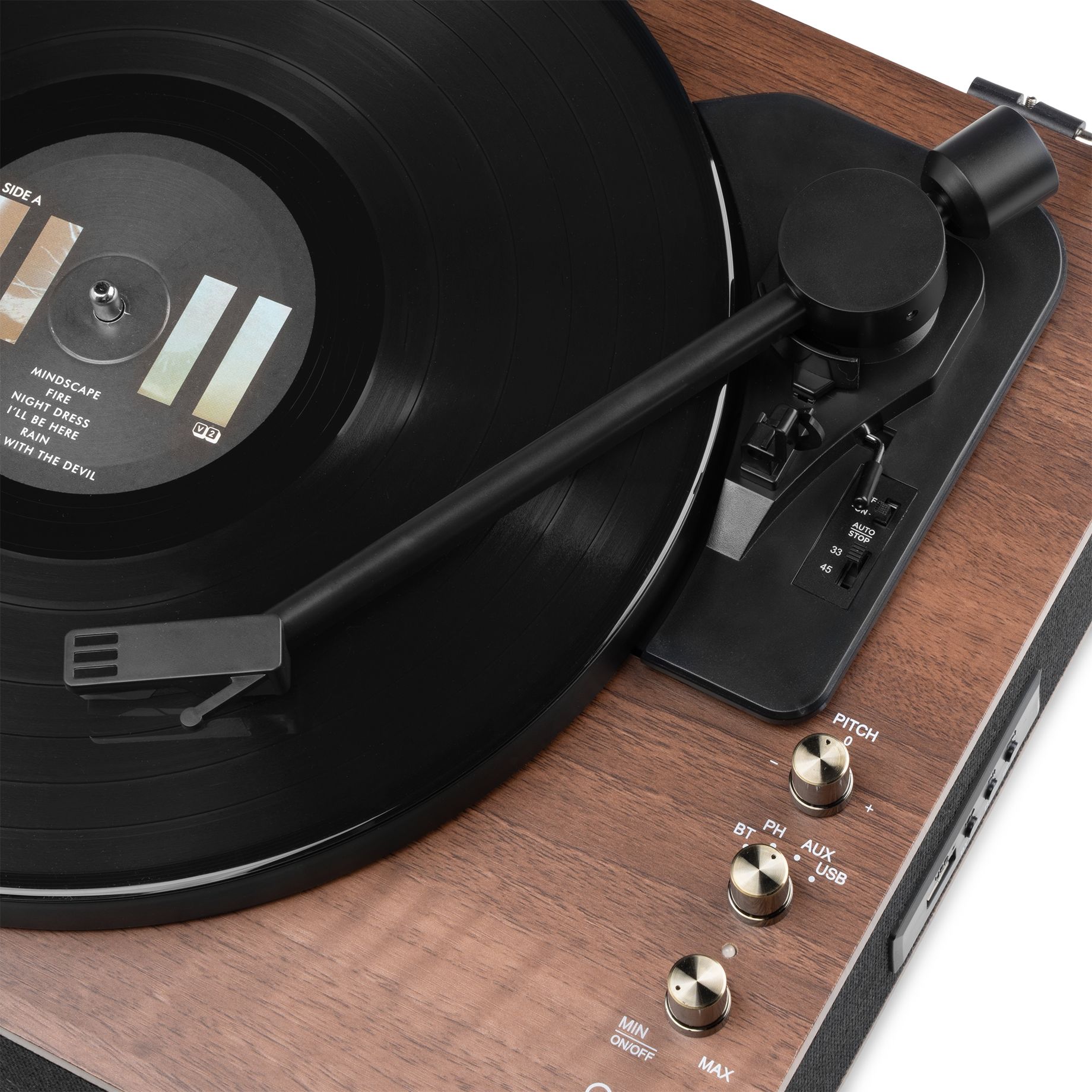 RP162 Record Player HQ BT Walnut Wood
