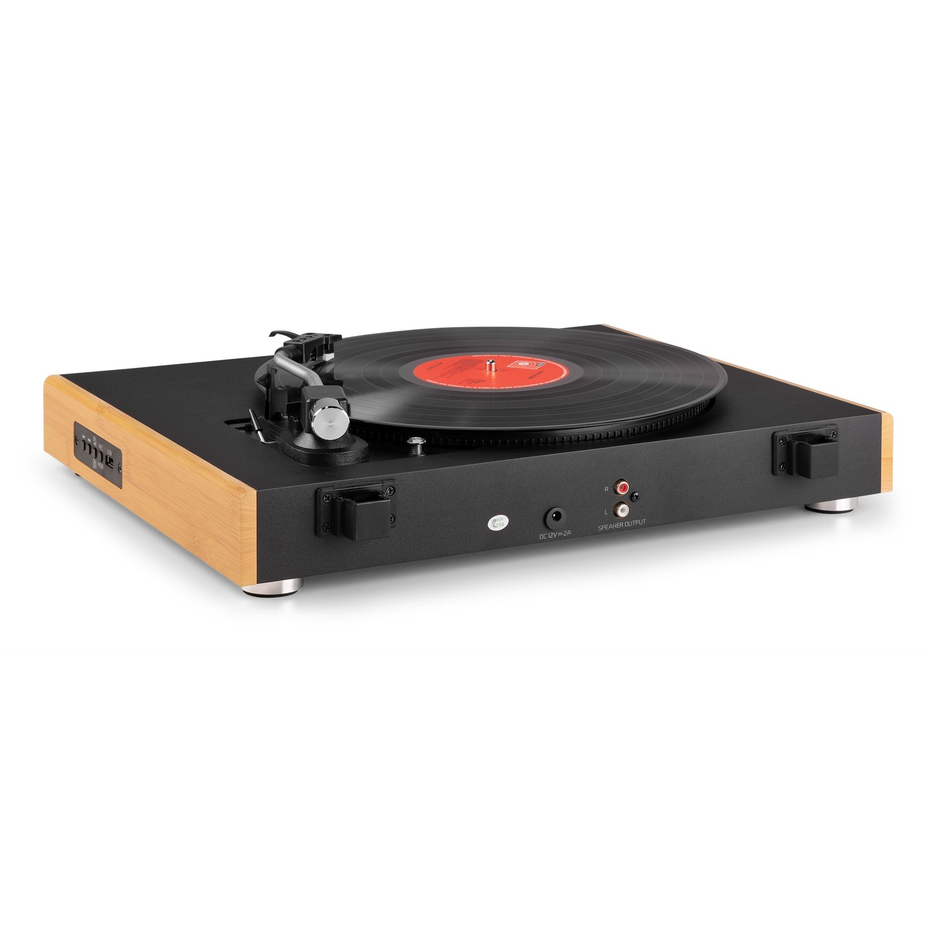 RP335BB Vintage Record Player with speakers Bamboo