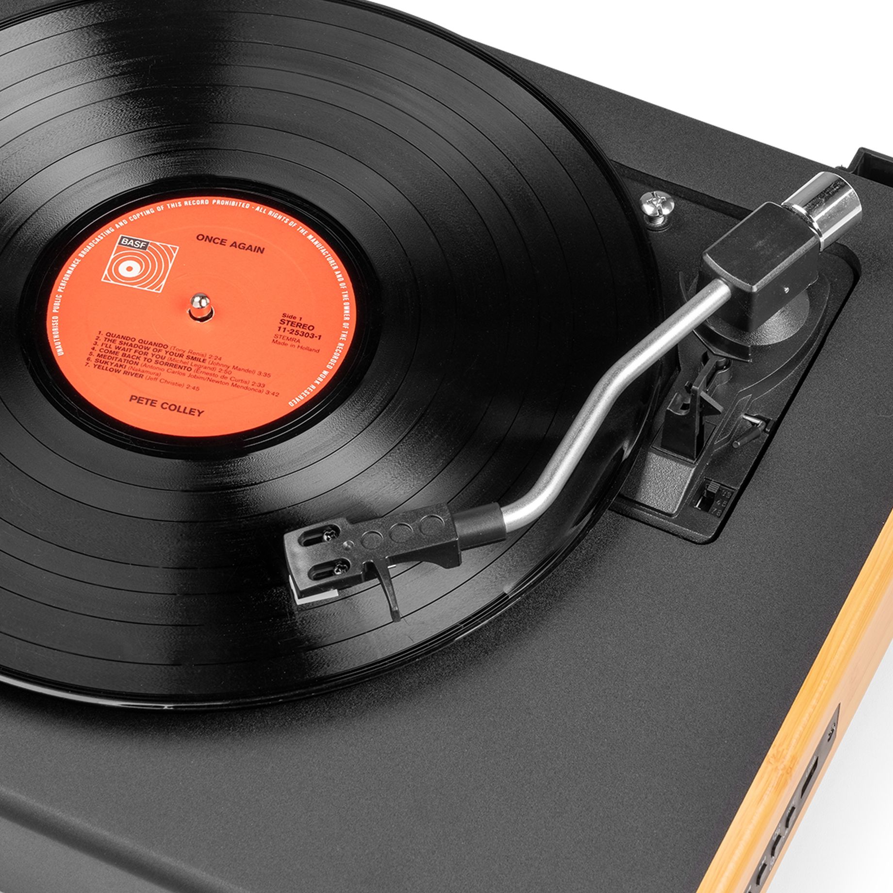 RP335BB Vintage Record Player with speakers Bamboo