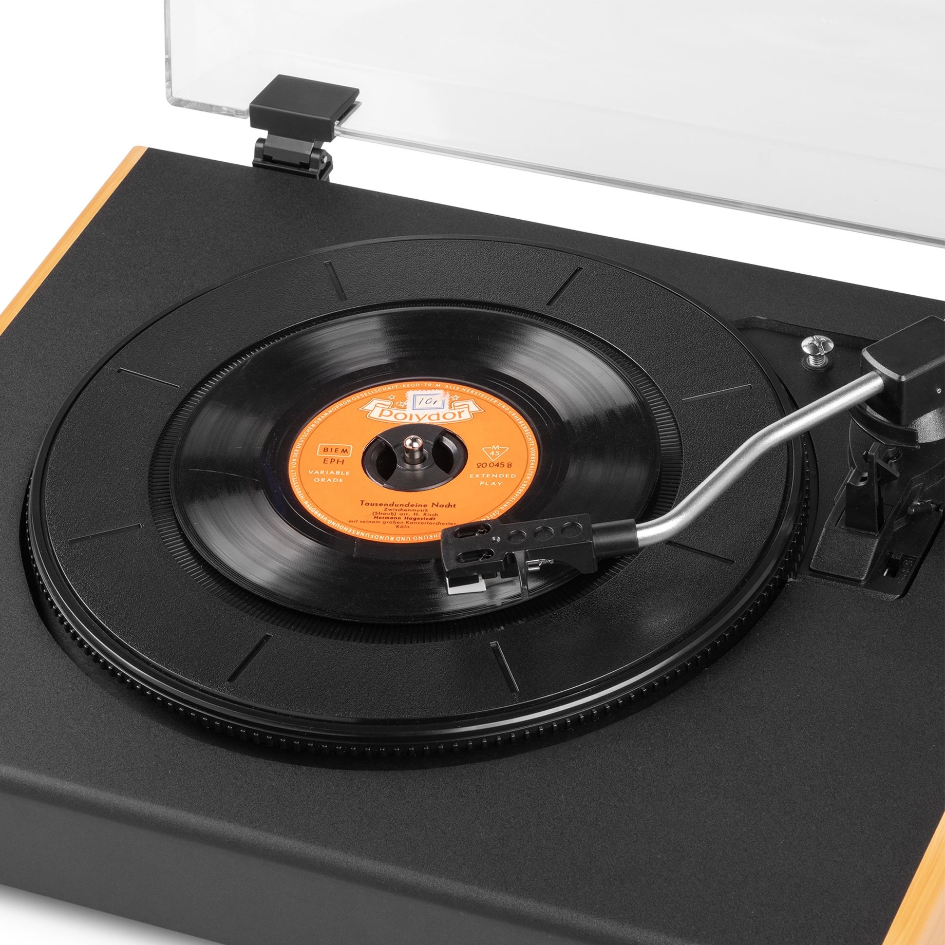 RP335BB Vintage Record Player with speakers Bamboo