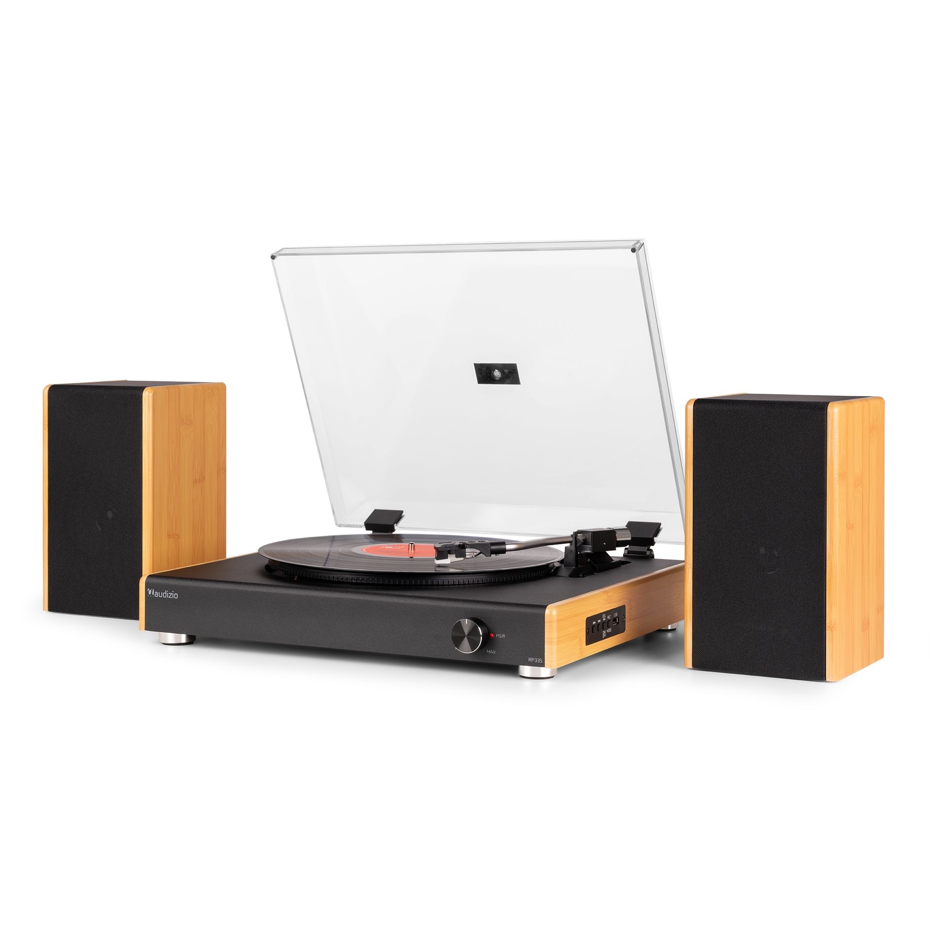 RP335BB Vintage Record Player with speakers Bamboo