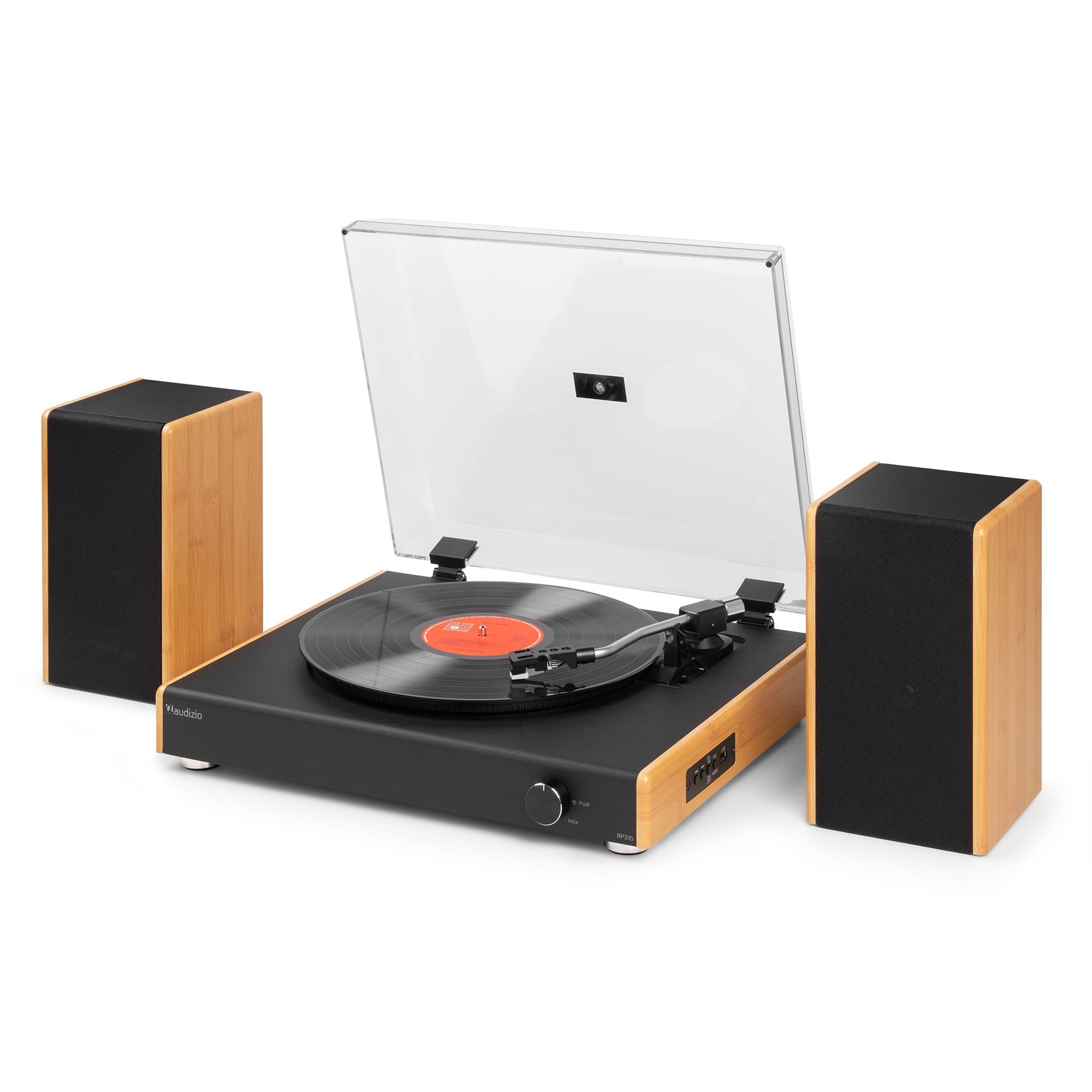 RP335BB Vintage Record Player with speakers Bamboo