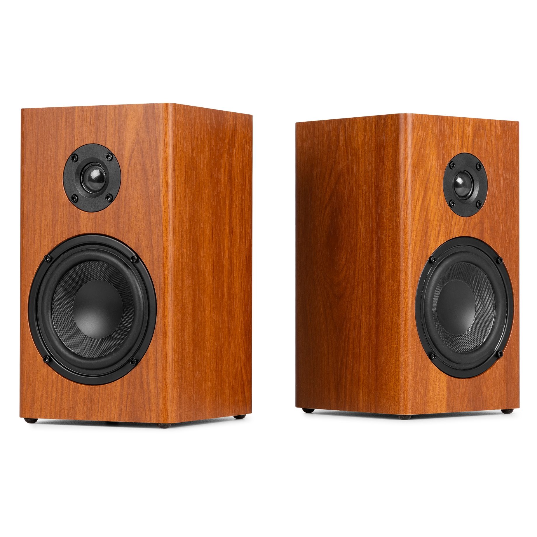 RP337W Vintage Record Player with wireless BT speakers Wood