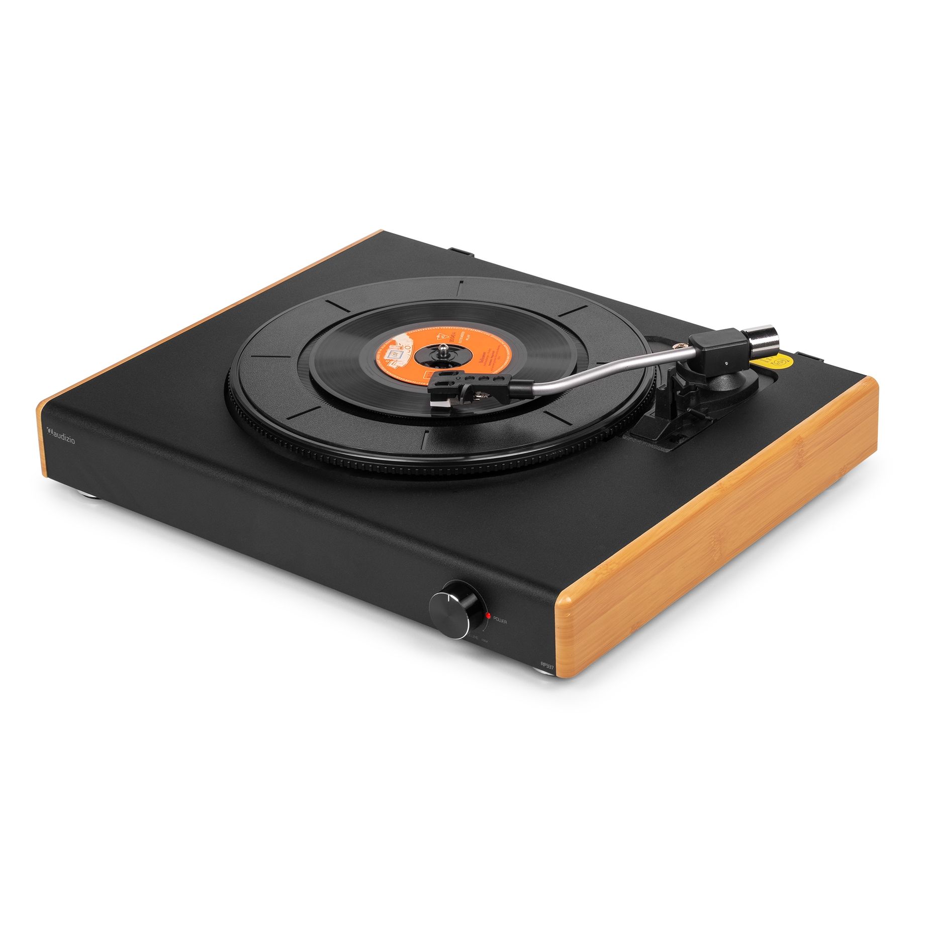 RP337BB Vintage Record Player with wireless BT speakers Bamboo