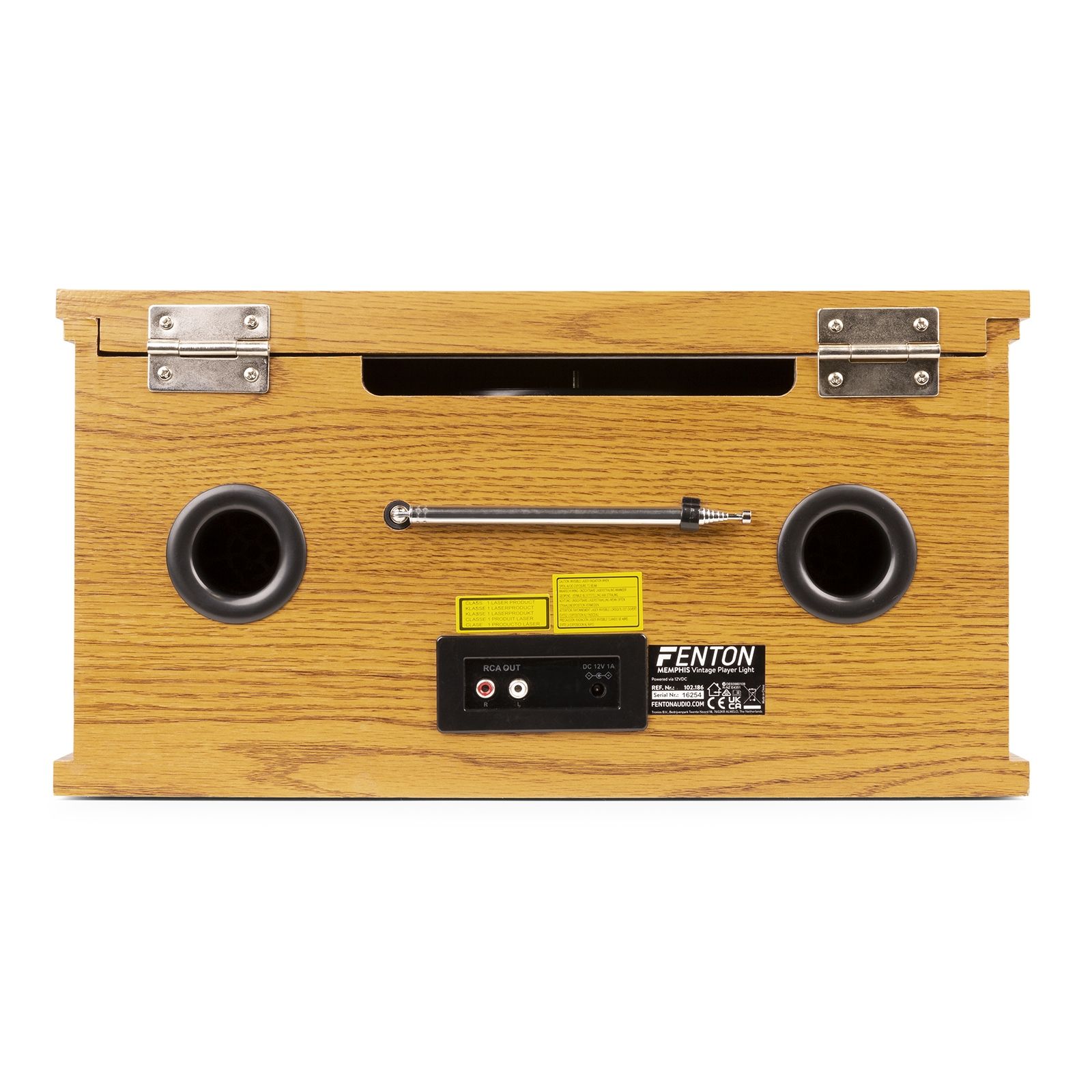 Memphis Vintage Record Player Light Wood