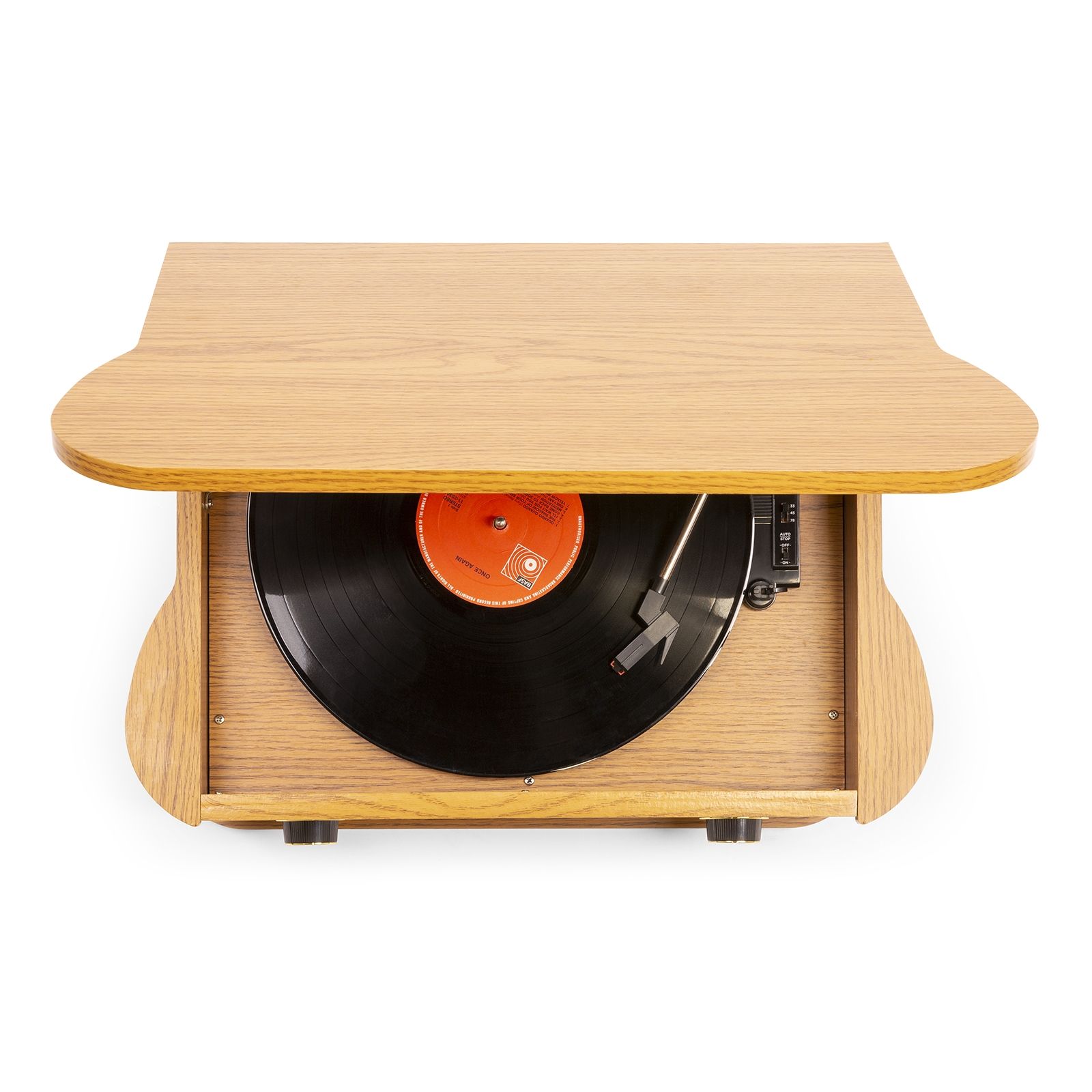 Memphis Vintage Record Player Light Wood
