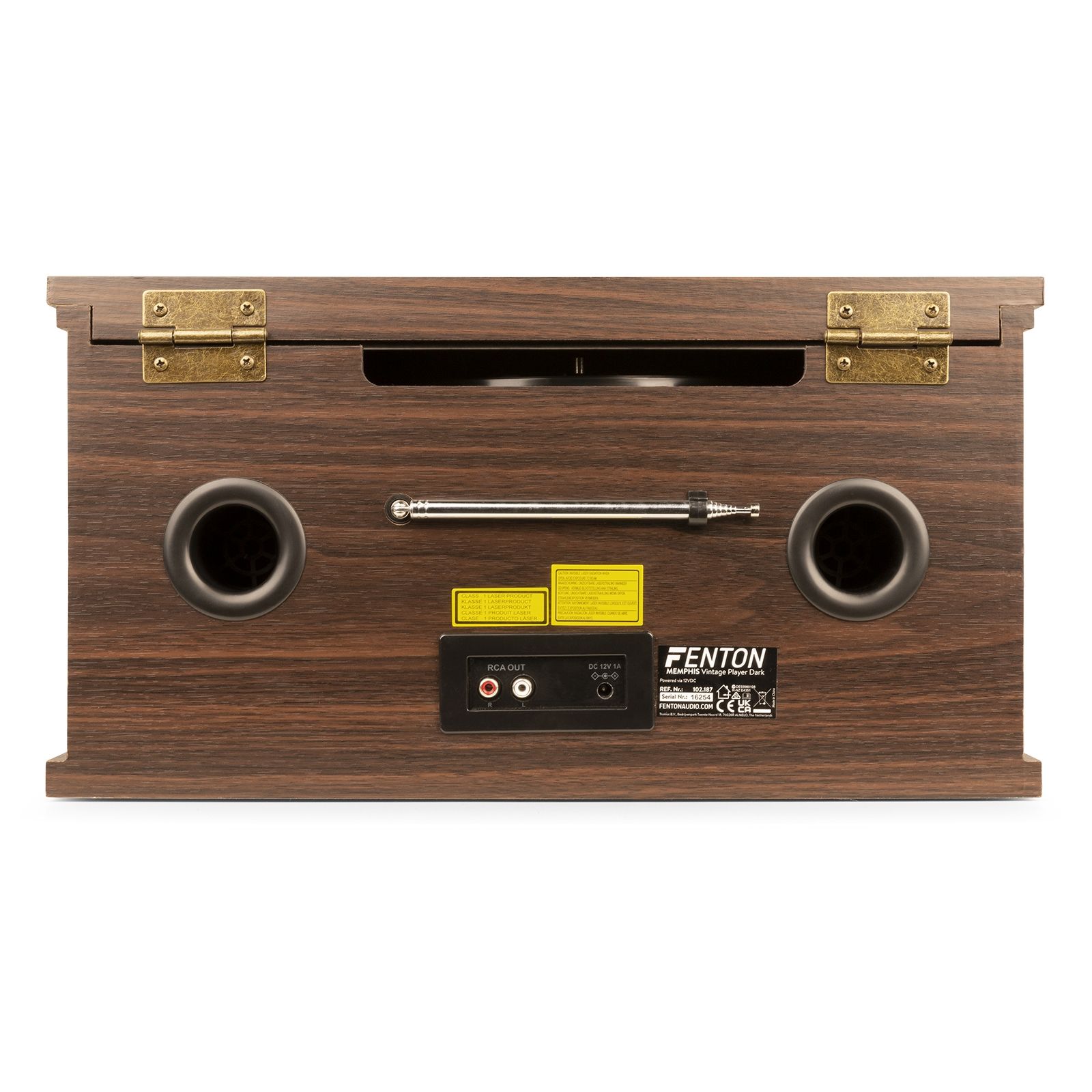 Memphis Vintage Record Player Dark Wood