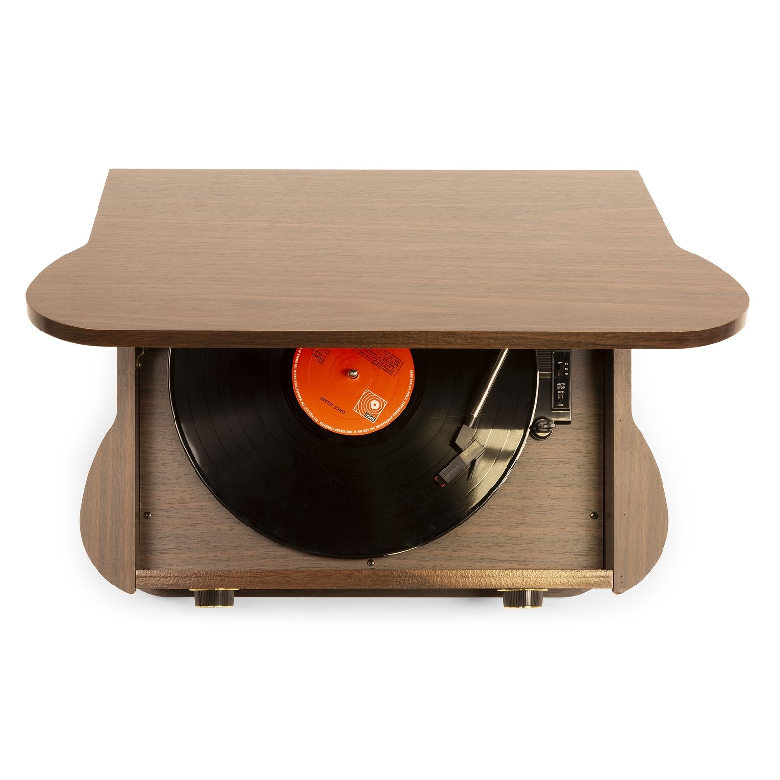 Memphis Vintage Record Player Dark Wood