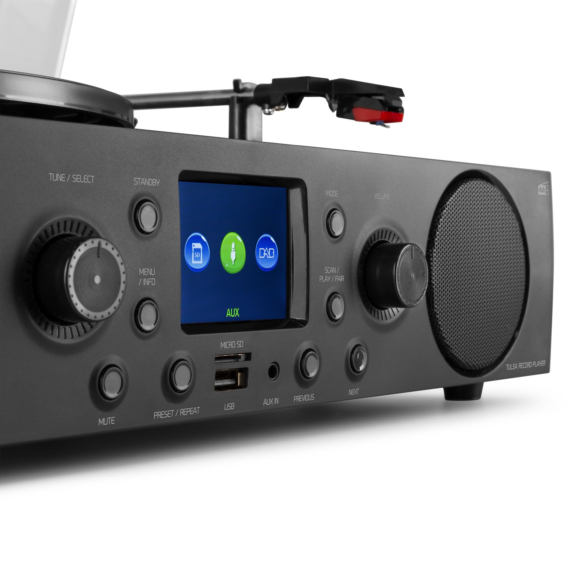 Tulsa Audio Centre with Record Player DAB+ Radio