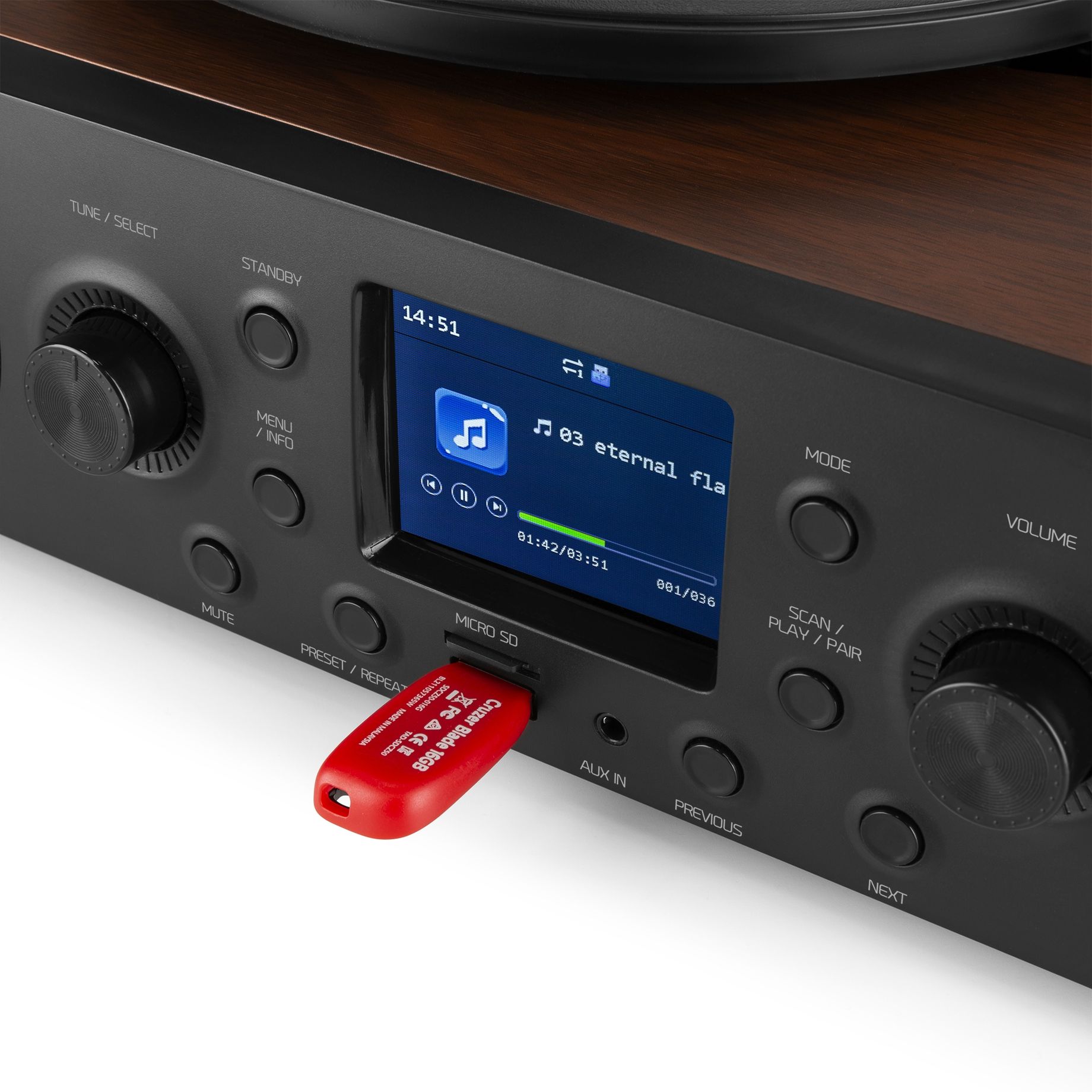 Tulsa Audio Centre with Record Player DAB+ Radio