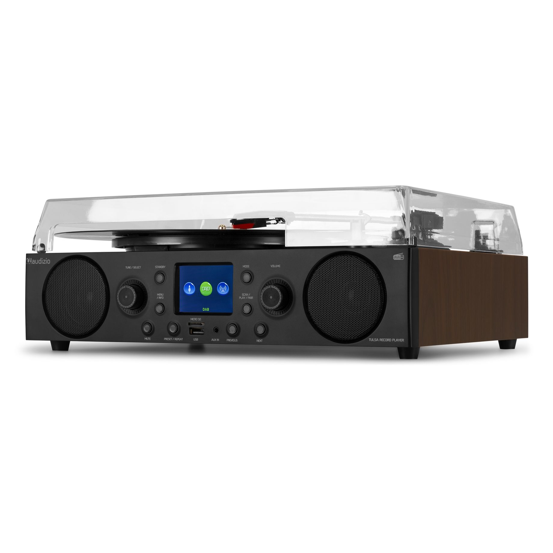 Tulsa Audio Centre with Record Player DAB+ Radio