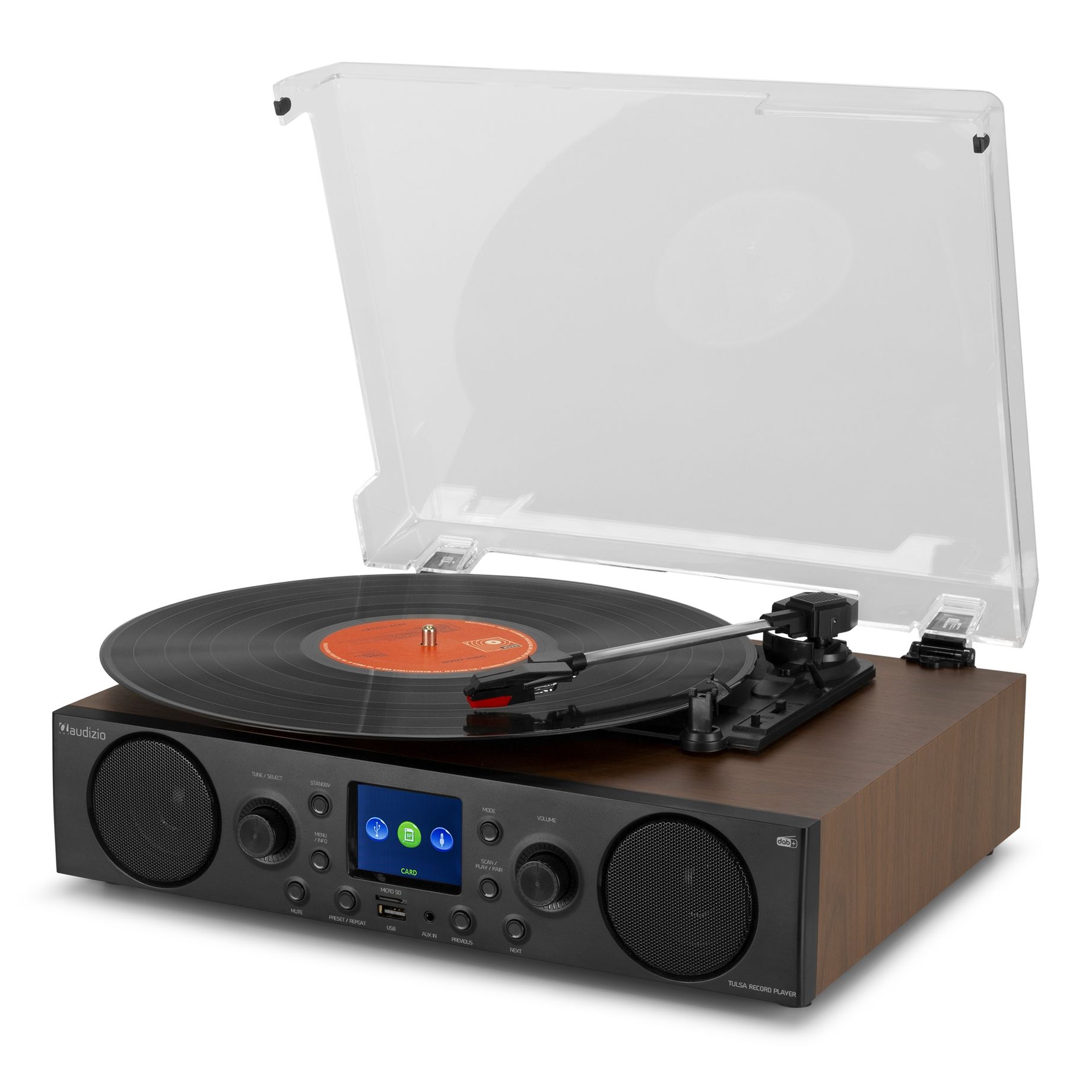Tulsa Audio Centre with Record Player DAB+ Radio