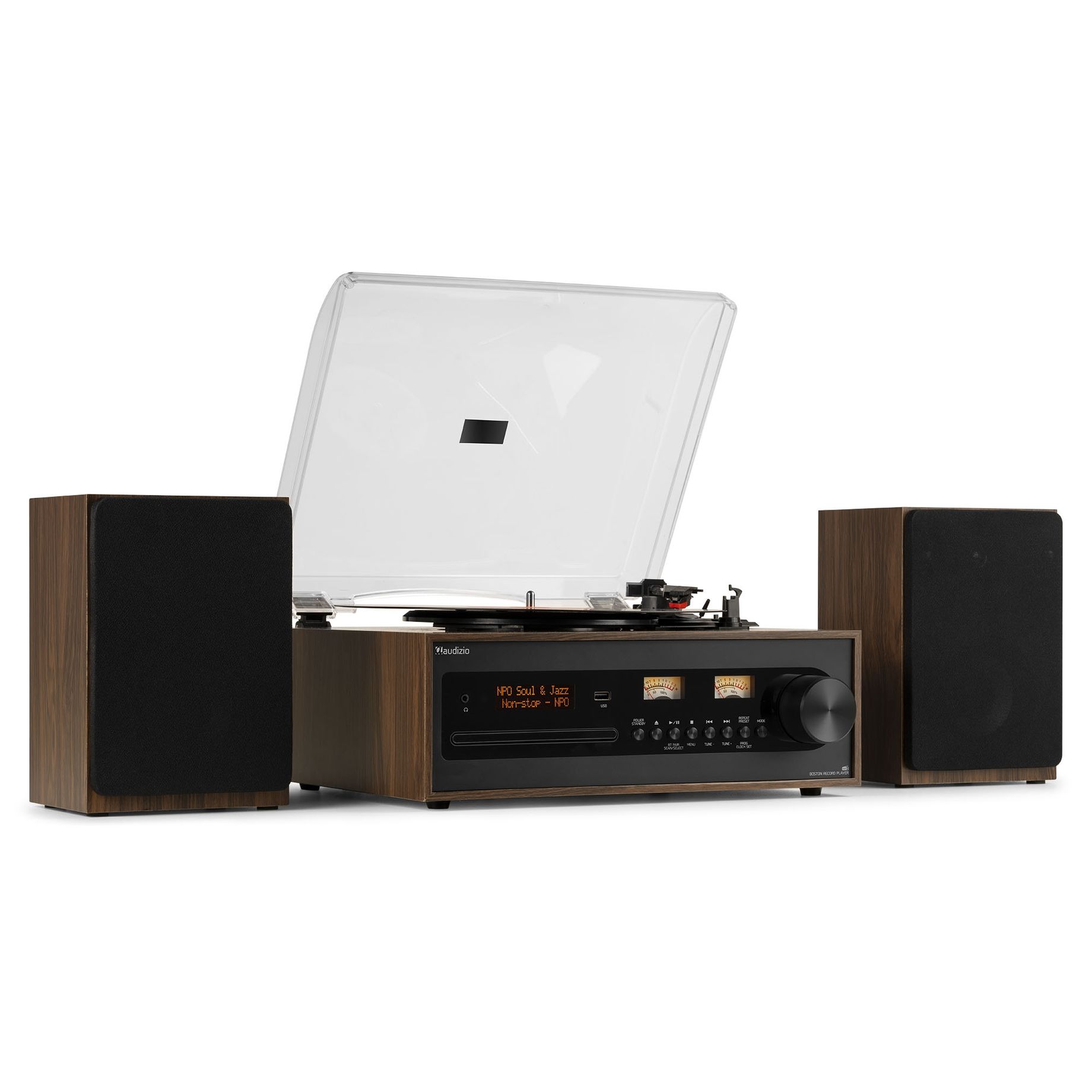Boston Record Player Set with Speakers