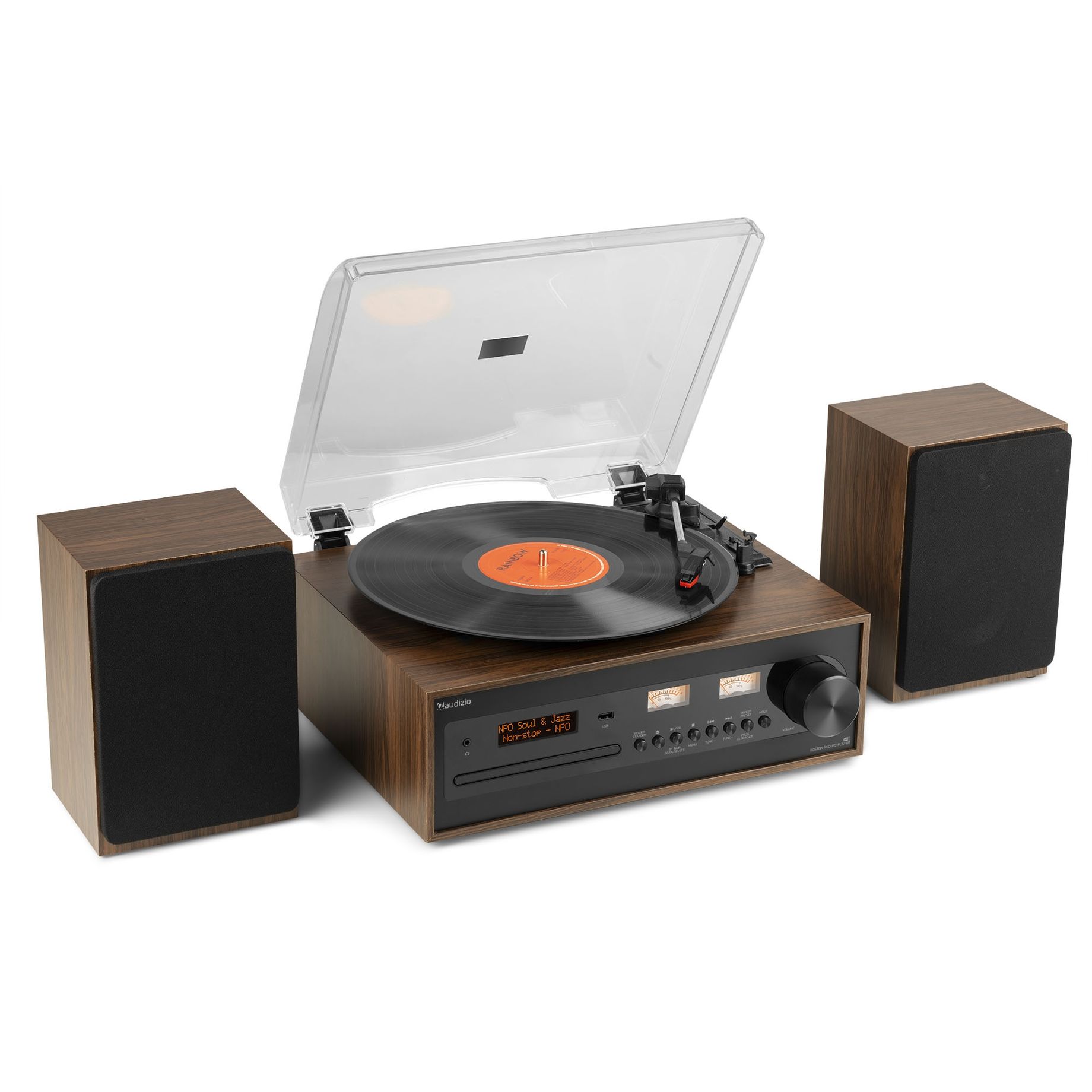 Boston Record Player Set with Speakers