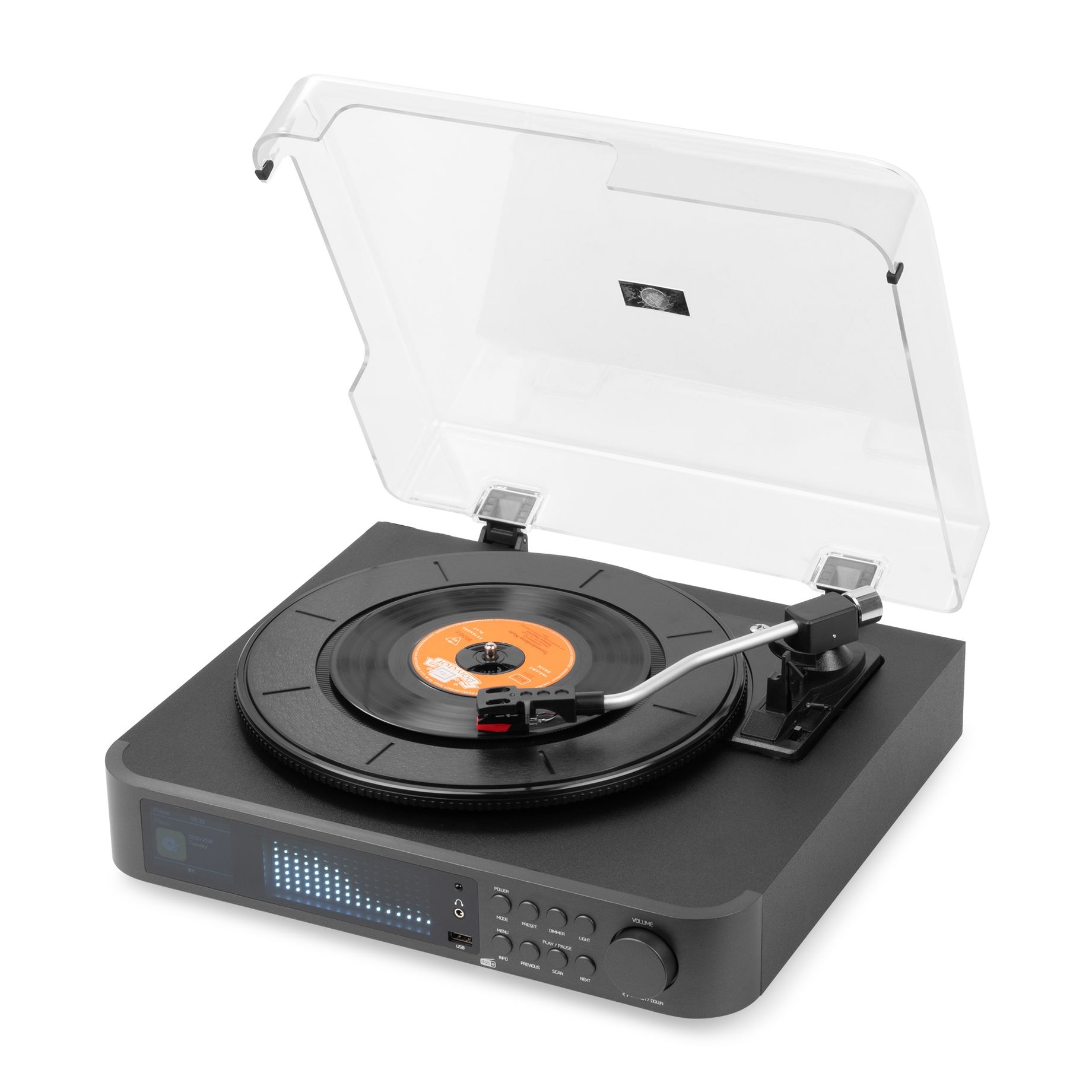 Norfolk Record Player Set with Speakers and DAB Tuner