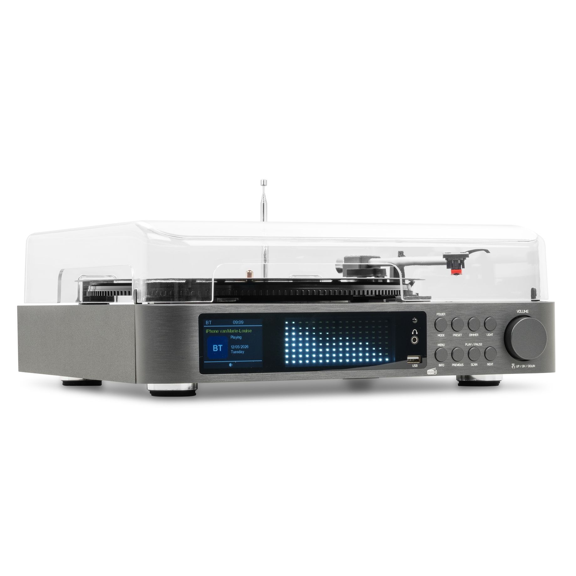 Norfolk Record Player Set with Speakers and DAB Tuner