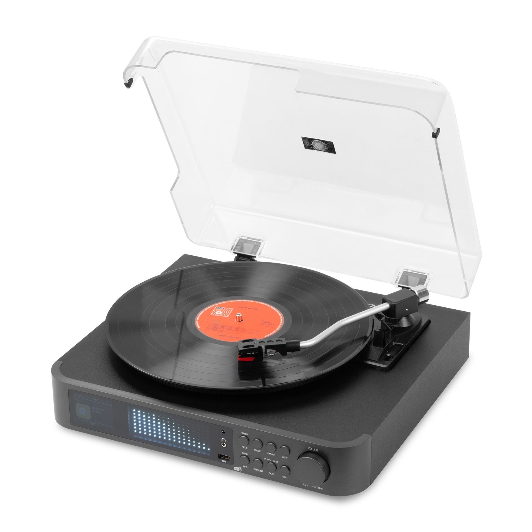 Norfolk Record Player Set with Speakers and DAB Tuner