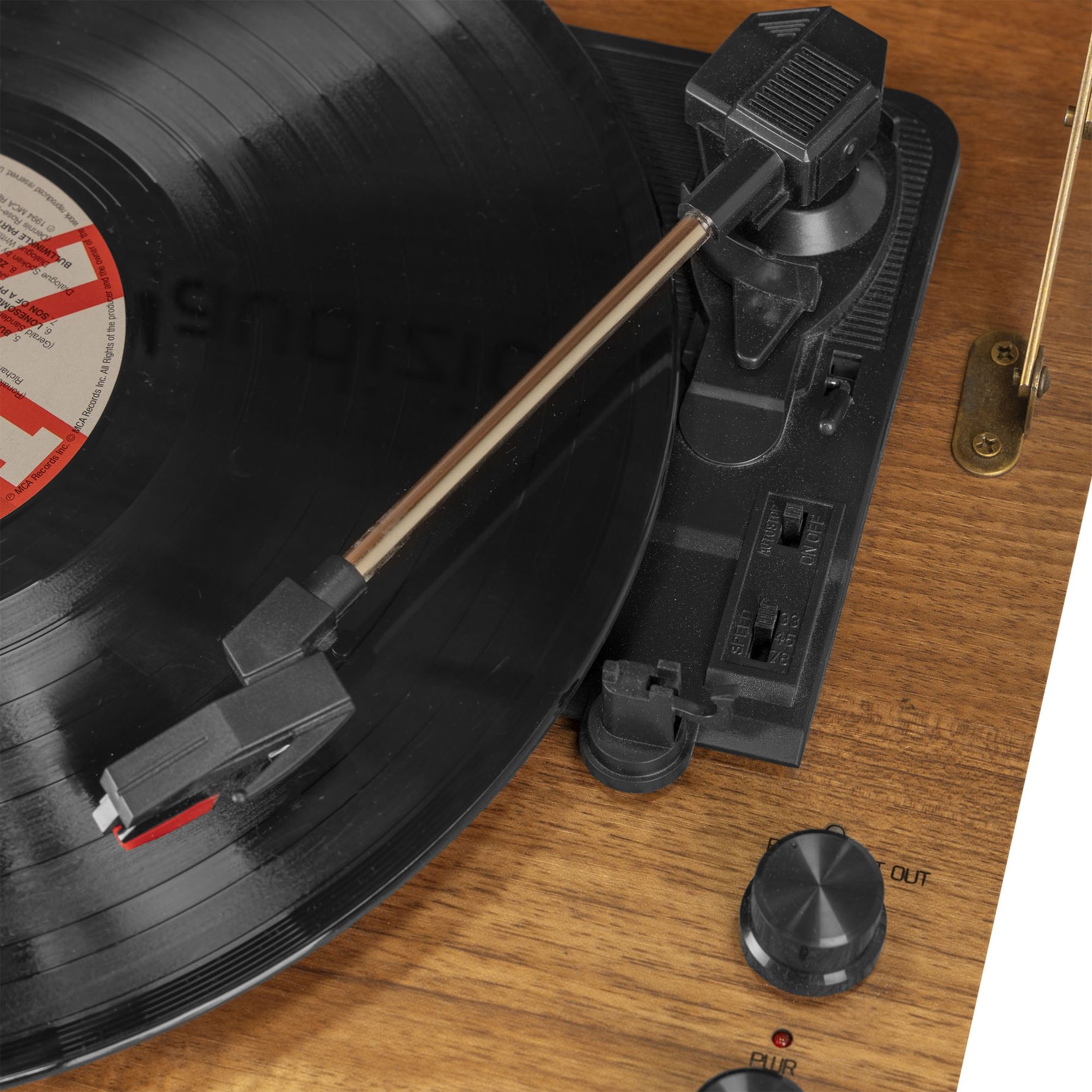 Fremont Record Player with Stand Wood