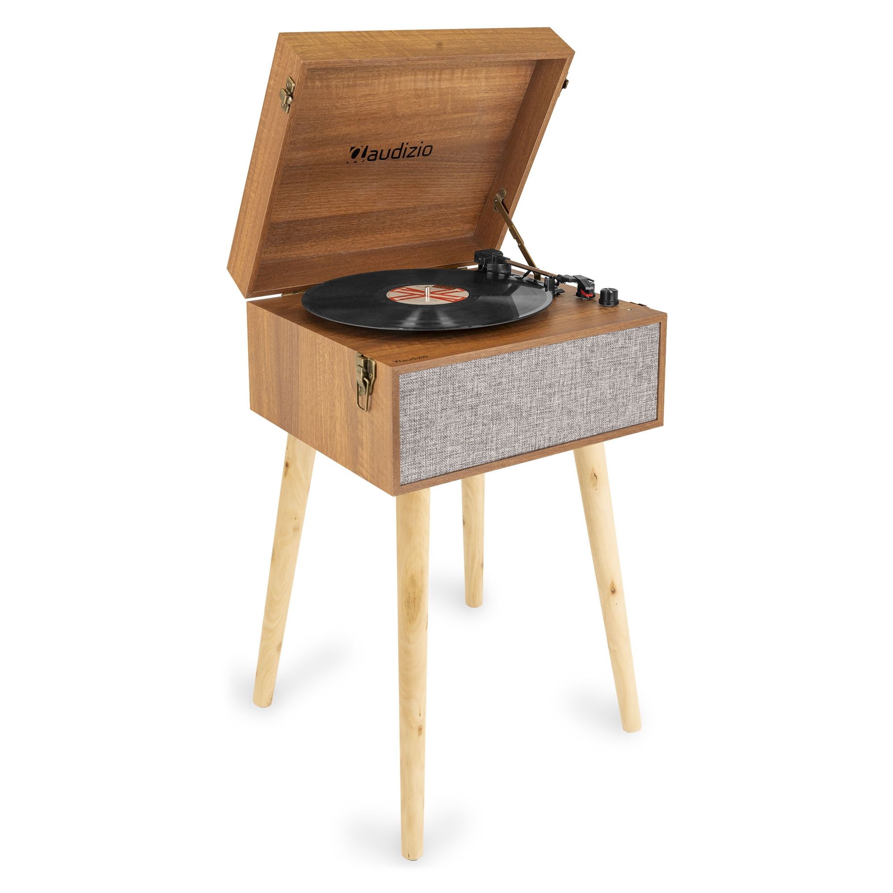 Fremont Record Player with Stand Wood