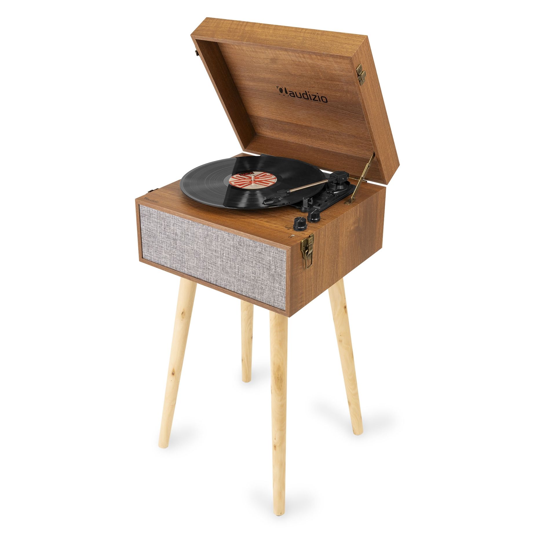 Fremont Record Player with Stand Wood