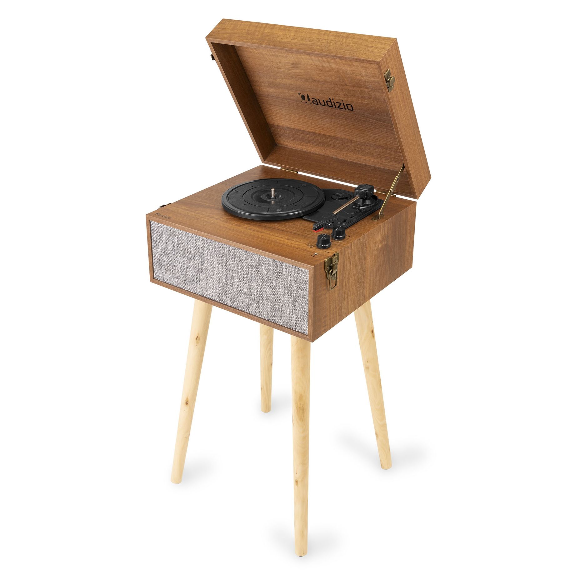 Fremont Record Player with Stand Wood
