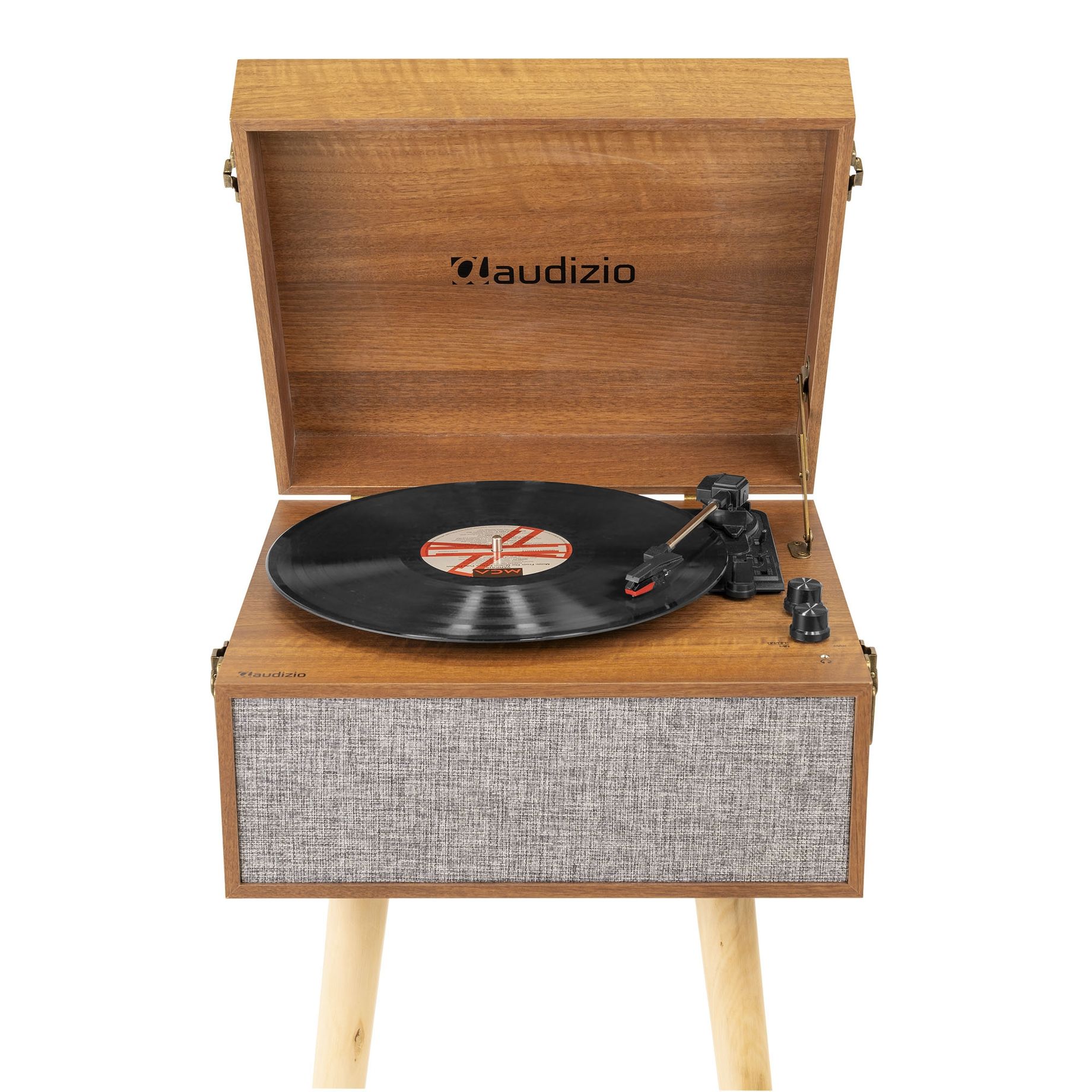 Fremont Record Player with Stand Wood