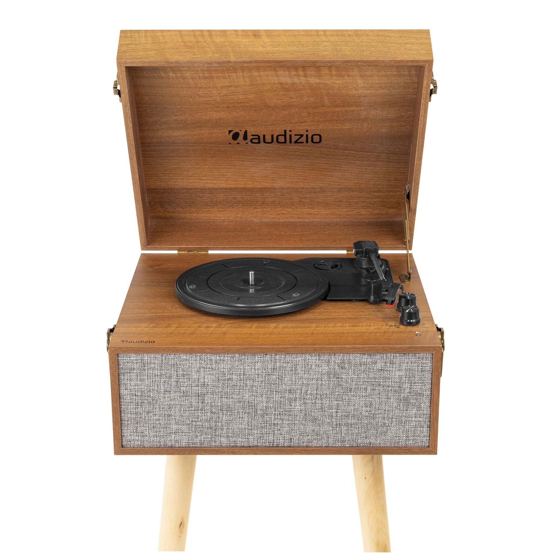 Fremont Record Player with Stand Wood