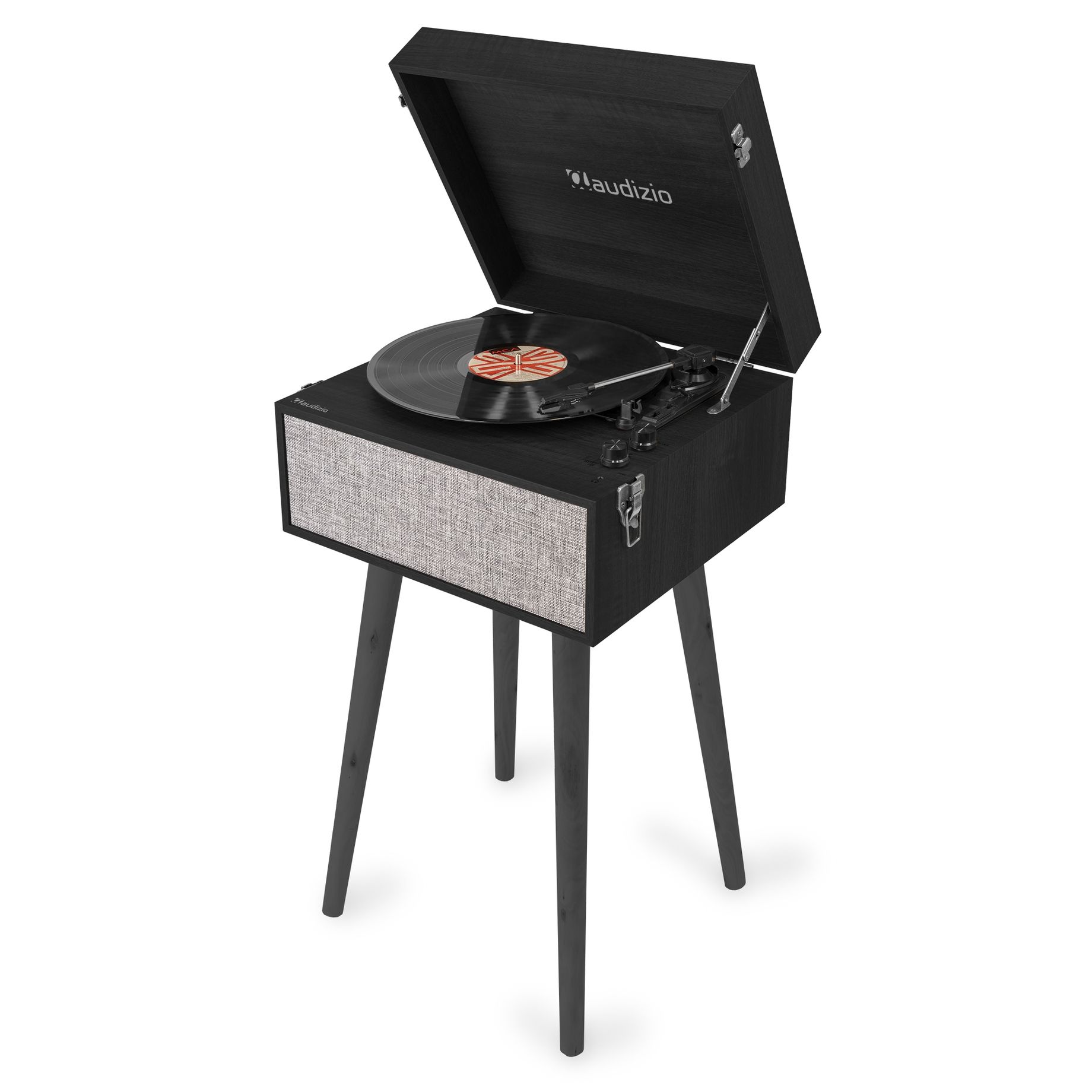 Fremont Record Player with Stand Black