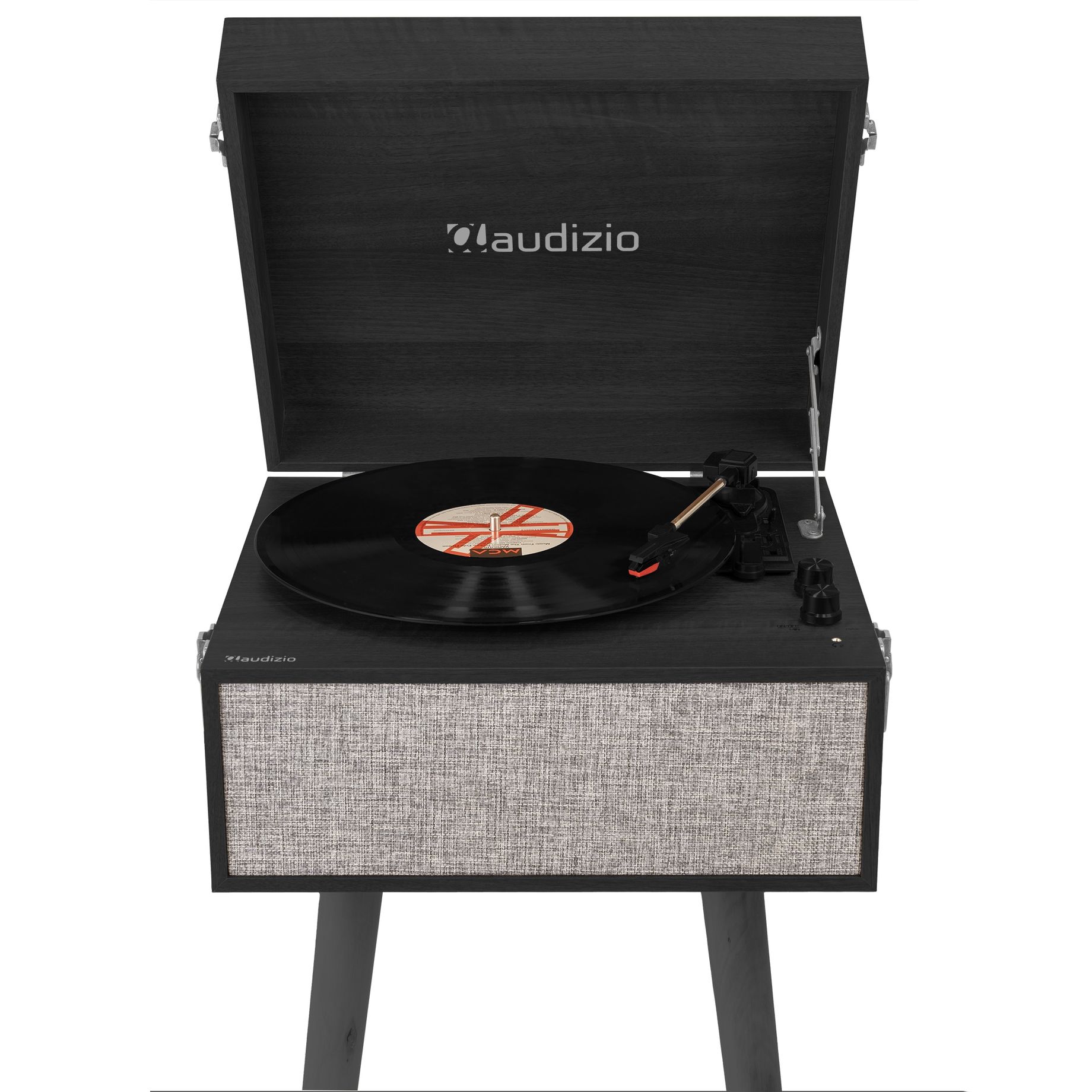 Fremont Record Player with Stand Black