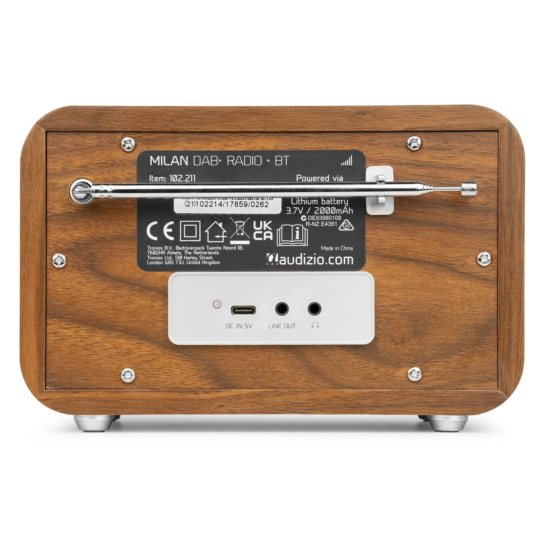 Milan DAB+ Radio with Battery Silver