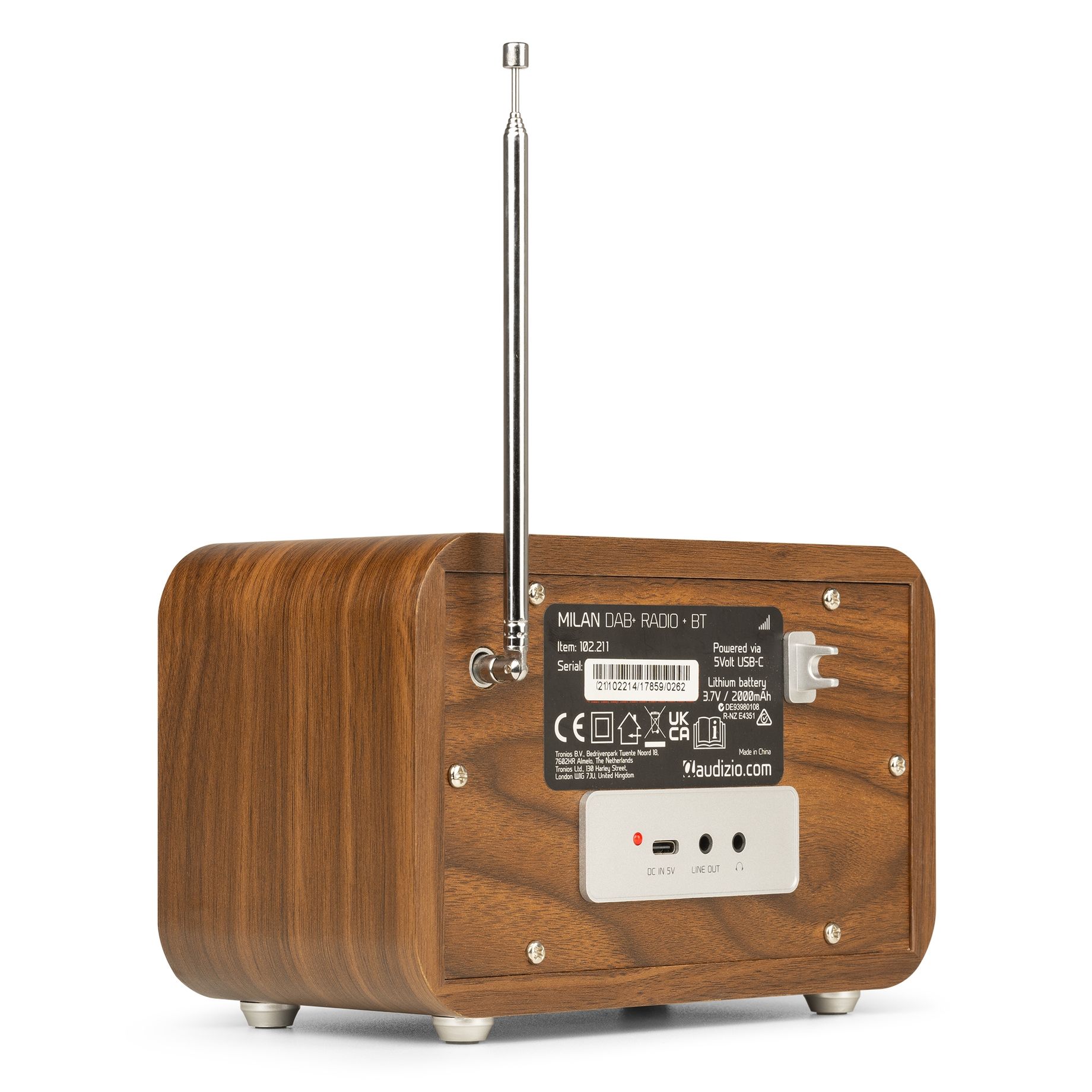 Milan DAB+ Radio with Battery Silver