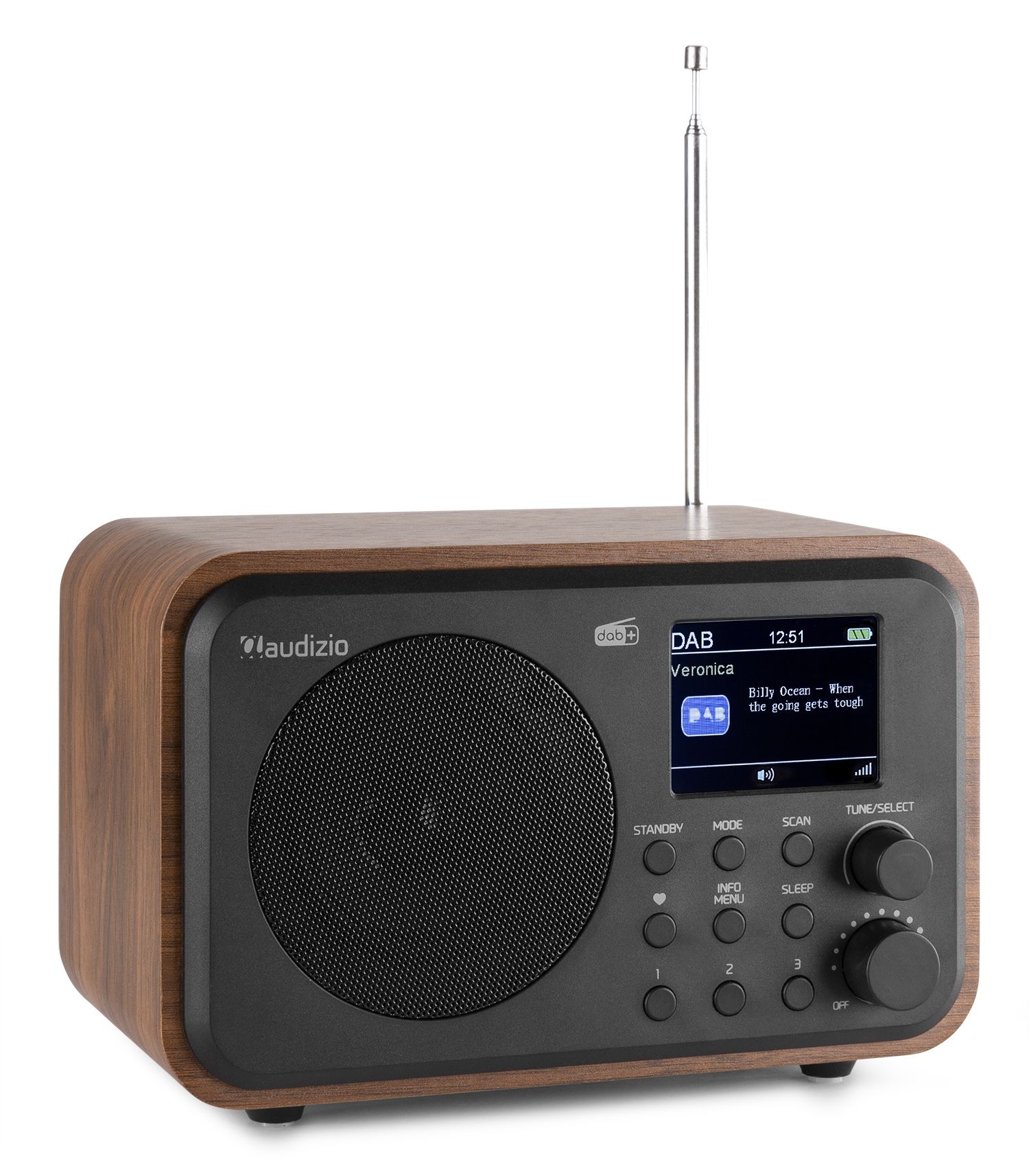 Milan DAB+ Radio with Battery Wood