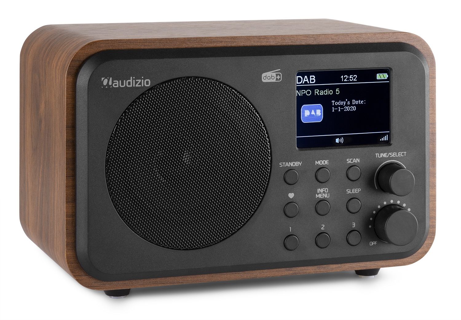 Milan DAB+ Radio with Battery Wood
