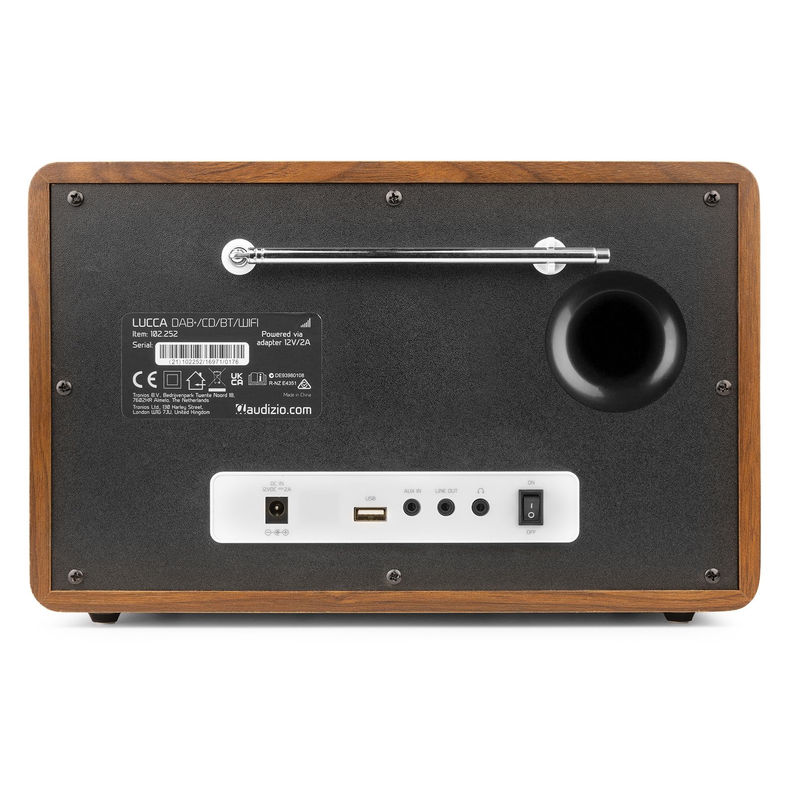 Lucca Internet Radio with DAB+ and CD Player Wood