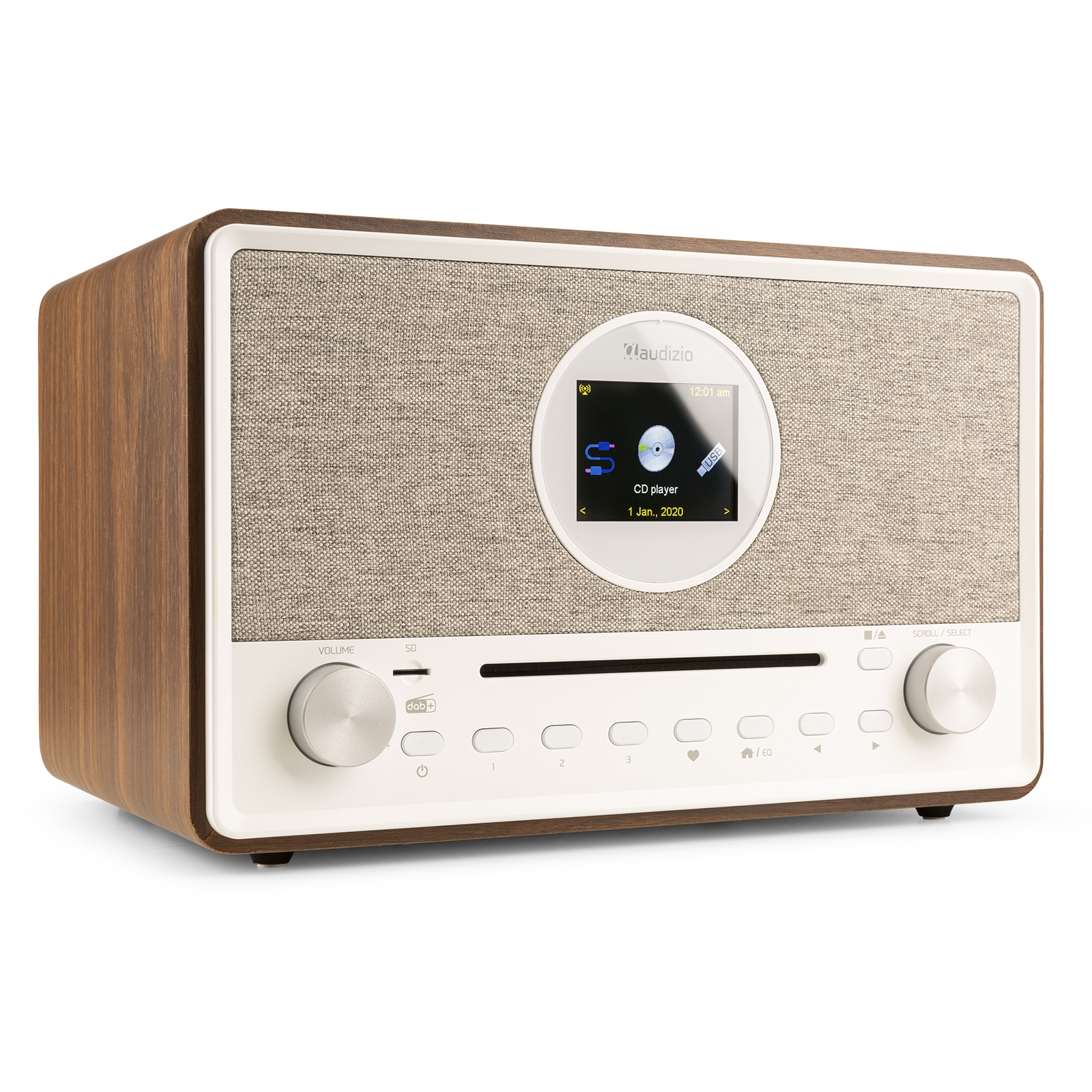 Lucca Internet Radio with DAB+ and CD Player Wood