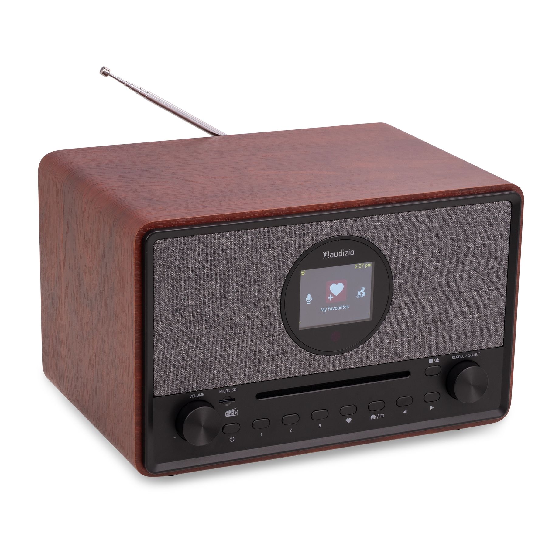 Lucca Internet Radio with DAB+ and CD Player Dark Wood