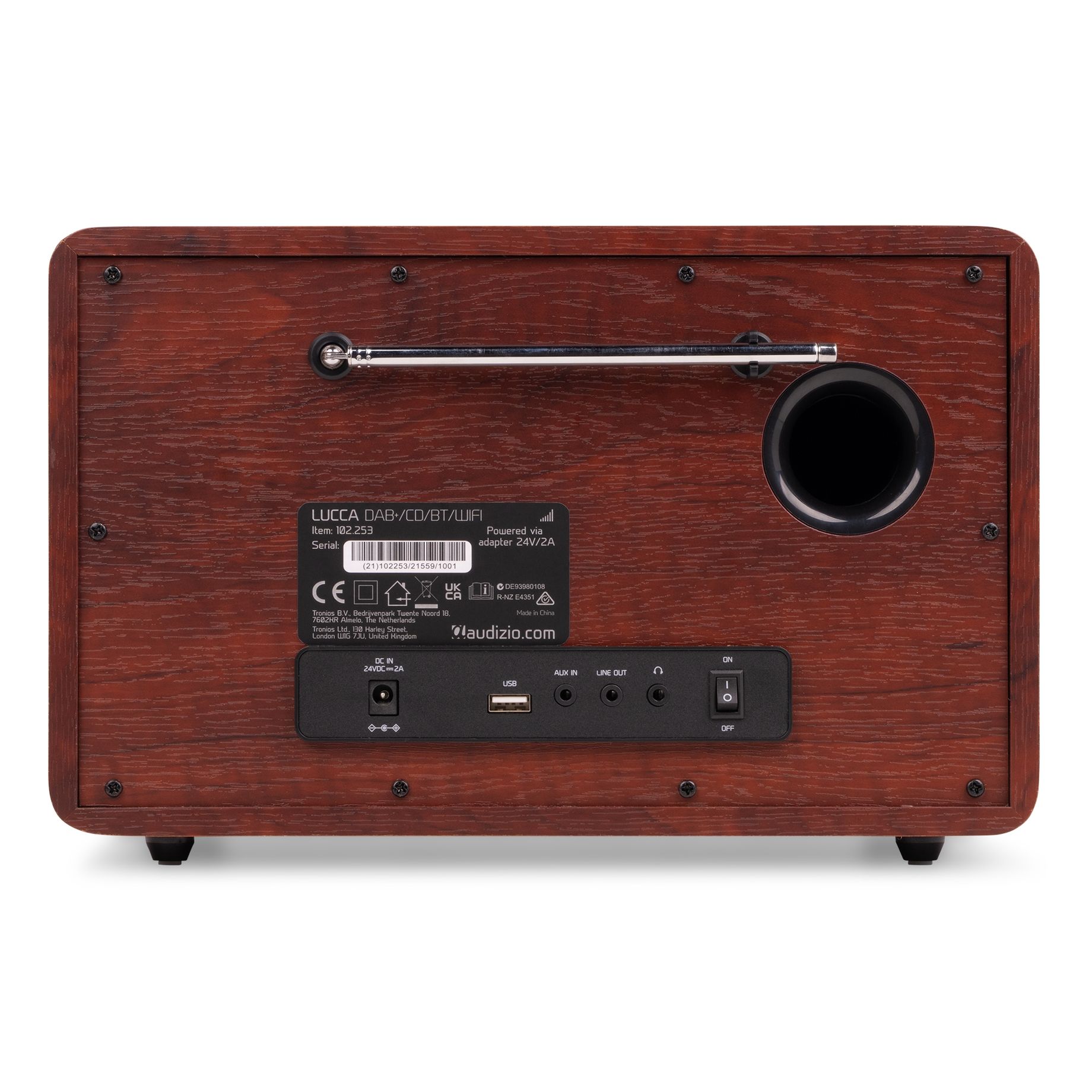 Lucca Internet Radio with DAB+ and CD Player Dark Wood