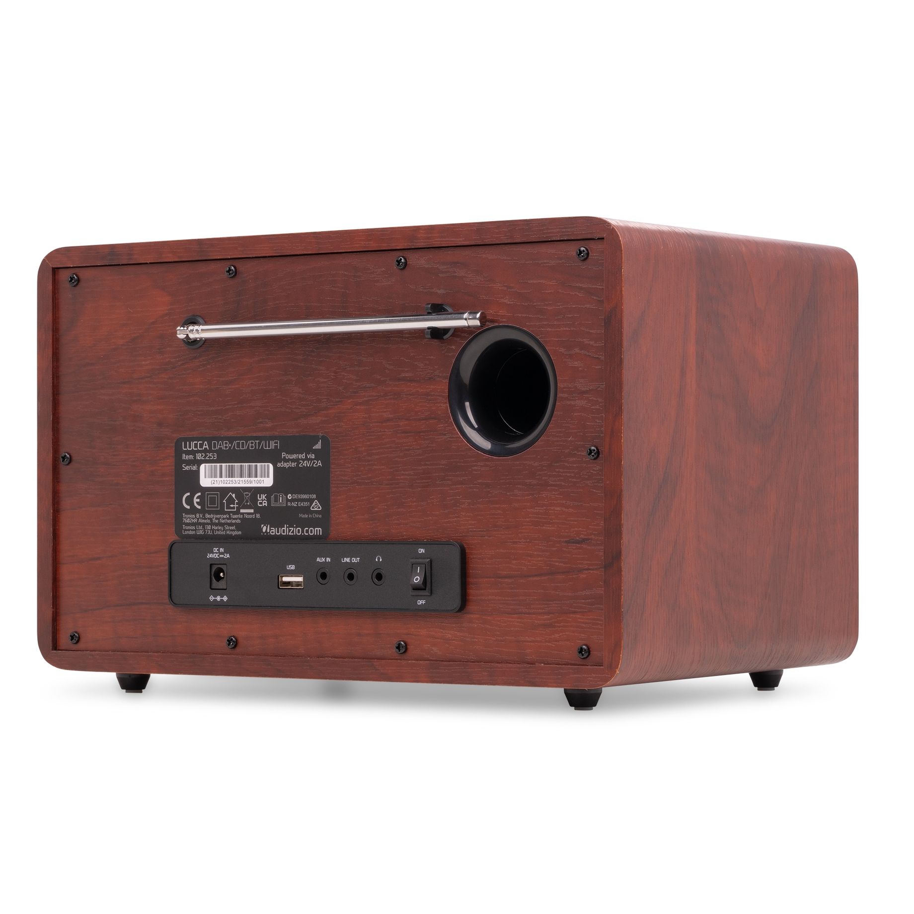 Lucca Internet Radio with DAB+ and CD Player Dark Wood