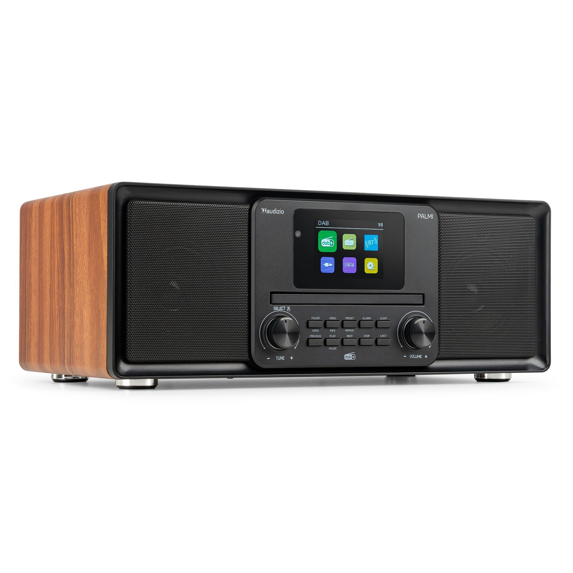 Palmi All-in-One Music System CD/DAB+ Batt Wood