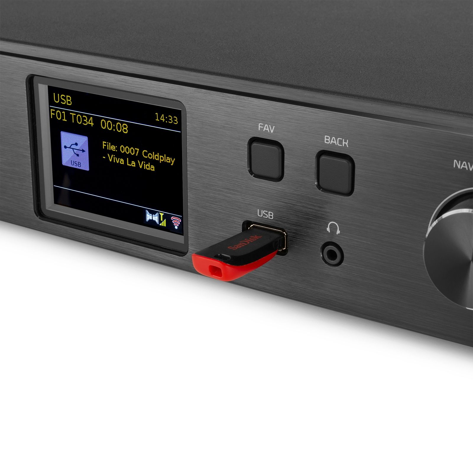 Brescia Internet Receiver with Amplifier, DAB+ and CD Player Black