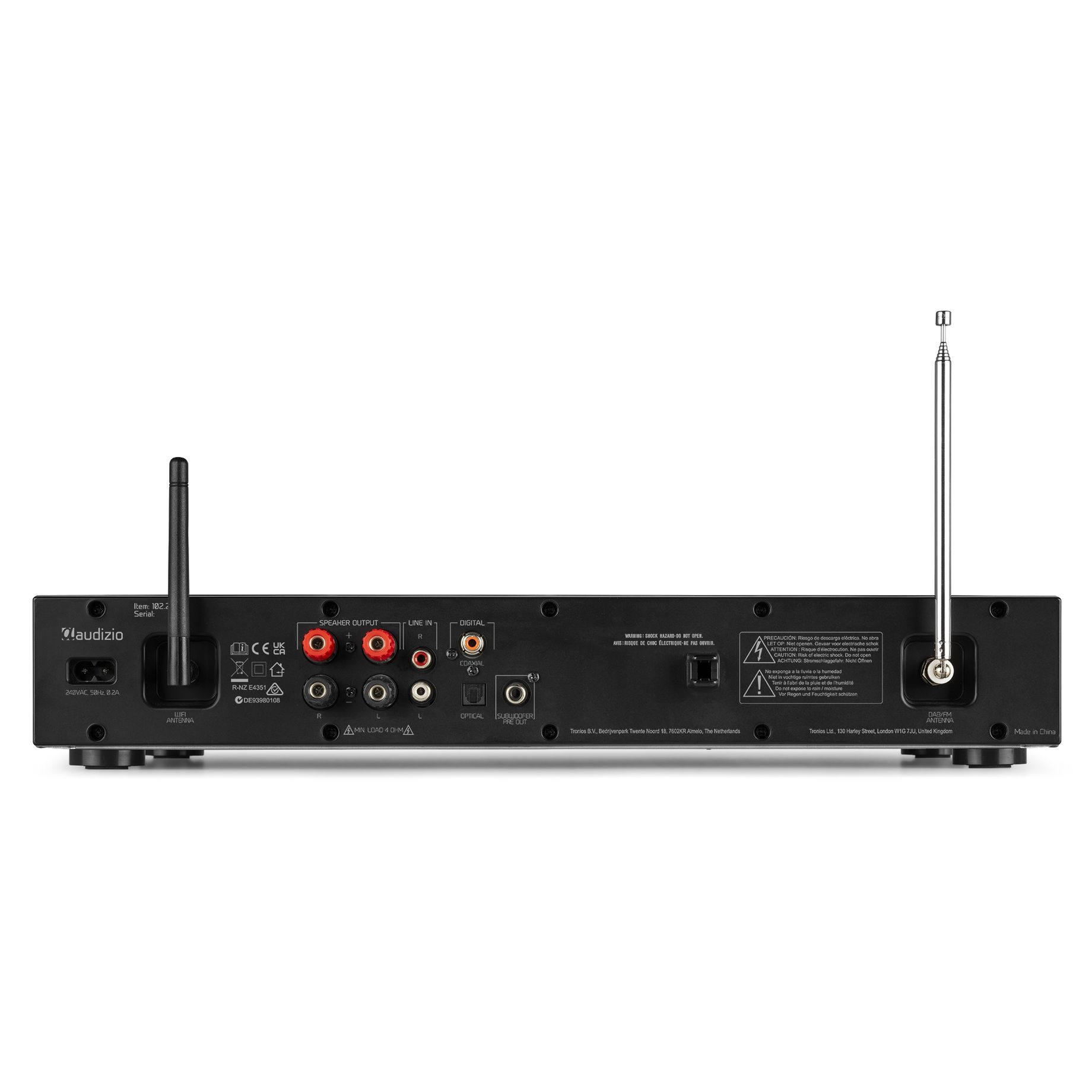 Bolzano Internet Receiver with Amplifier, DAB+ and CD Player Black