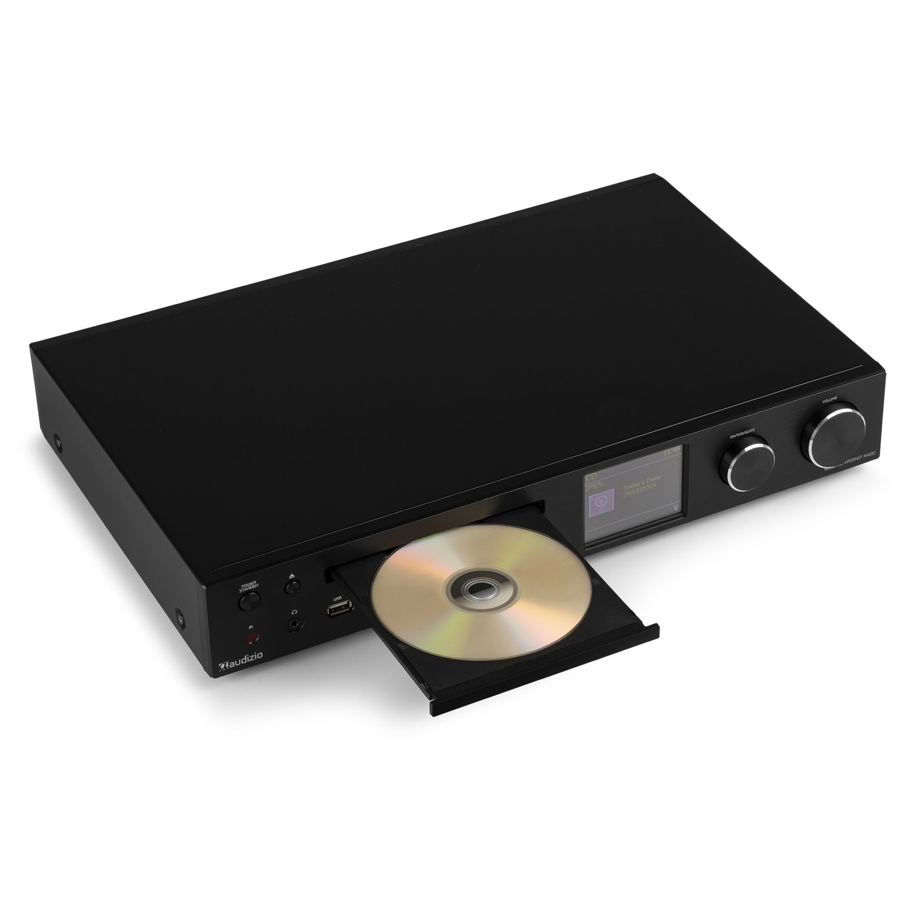 Bolzano Internet Receiver with Amplifier, DAB+ and CD Player Black