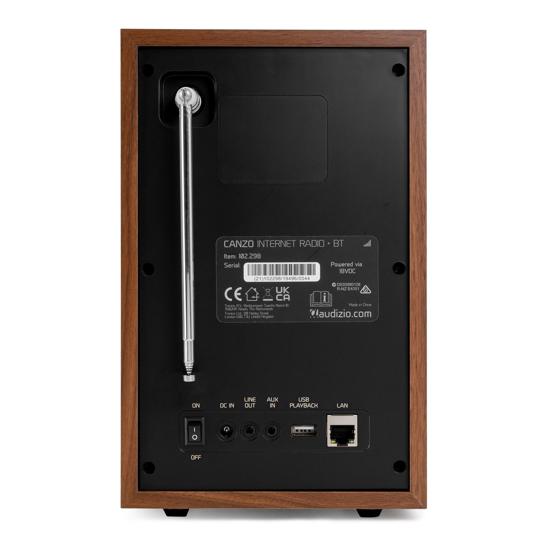 Canzo Internet Radio with DAB+/FM Tuner Walnut
