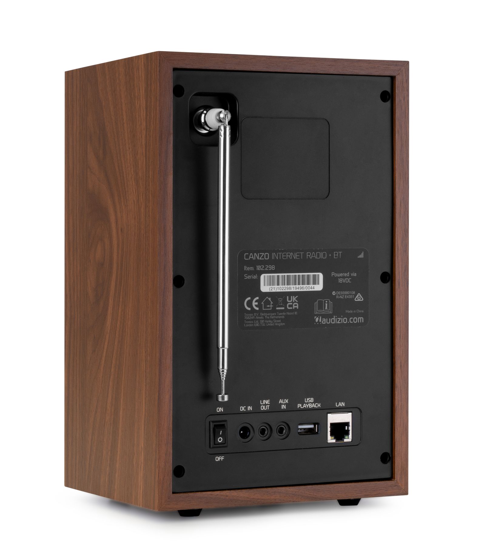 Canzo Internet Radio with DAB+/FM Tuner Walnut