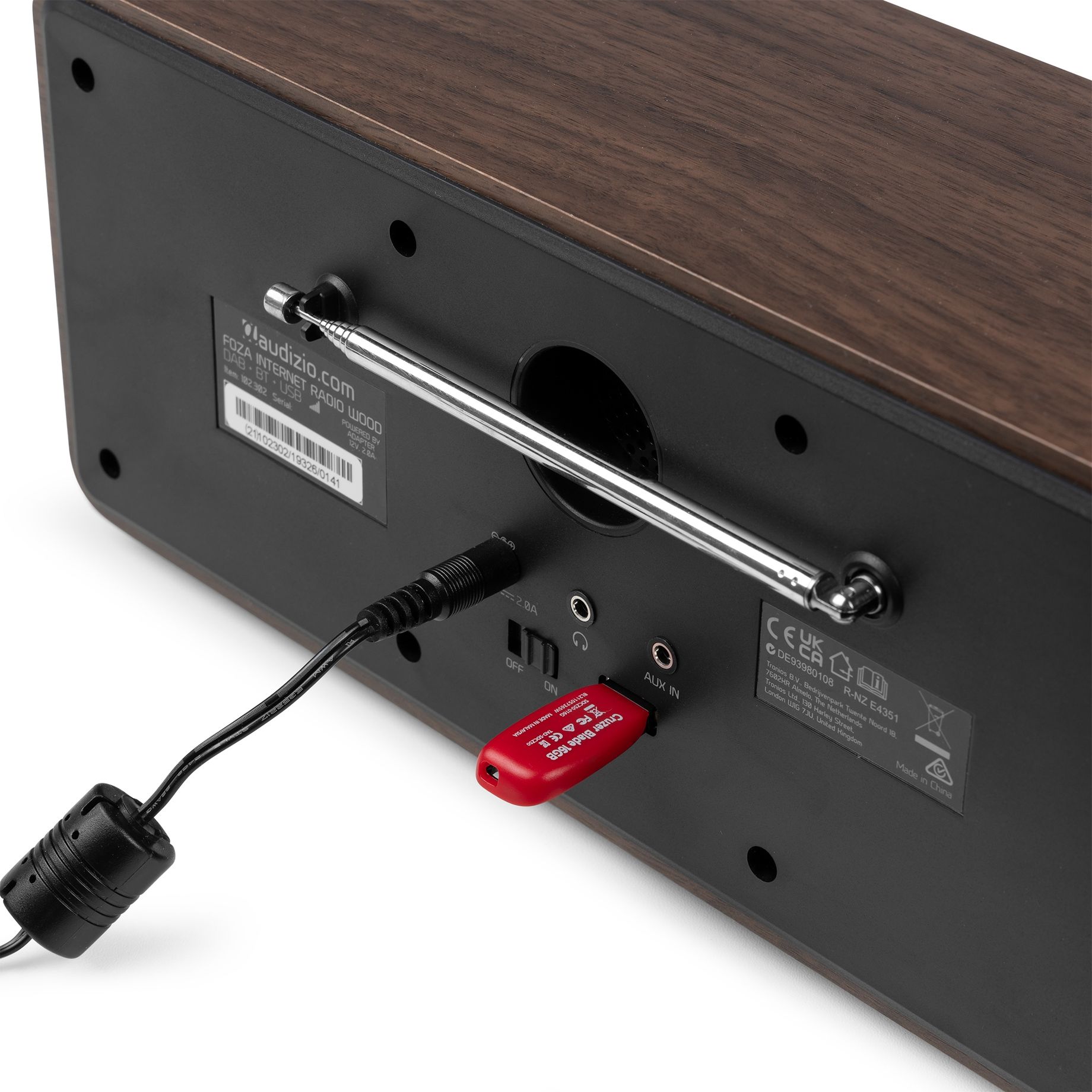 Foza WIFI Internet Stereo Radio with DAB+ Wood