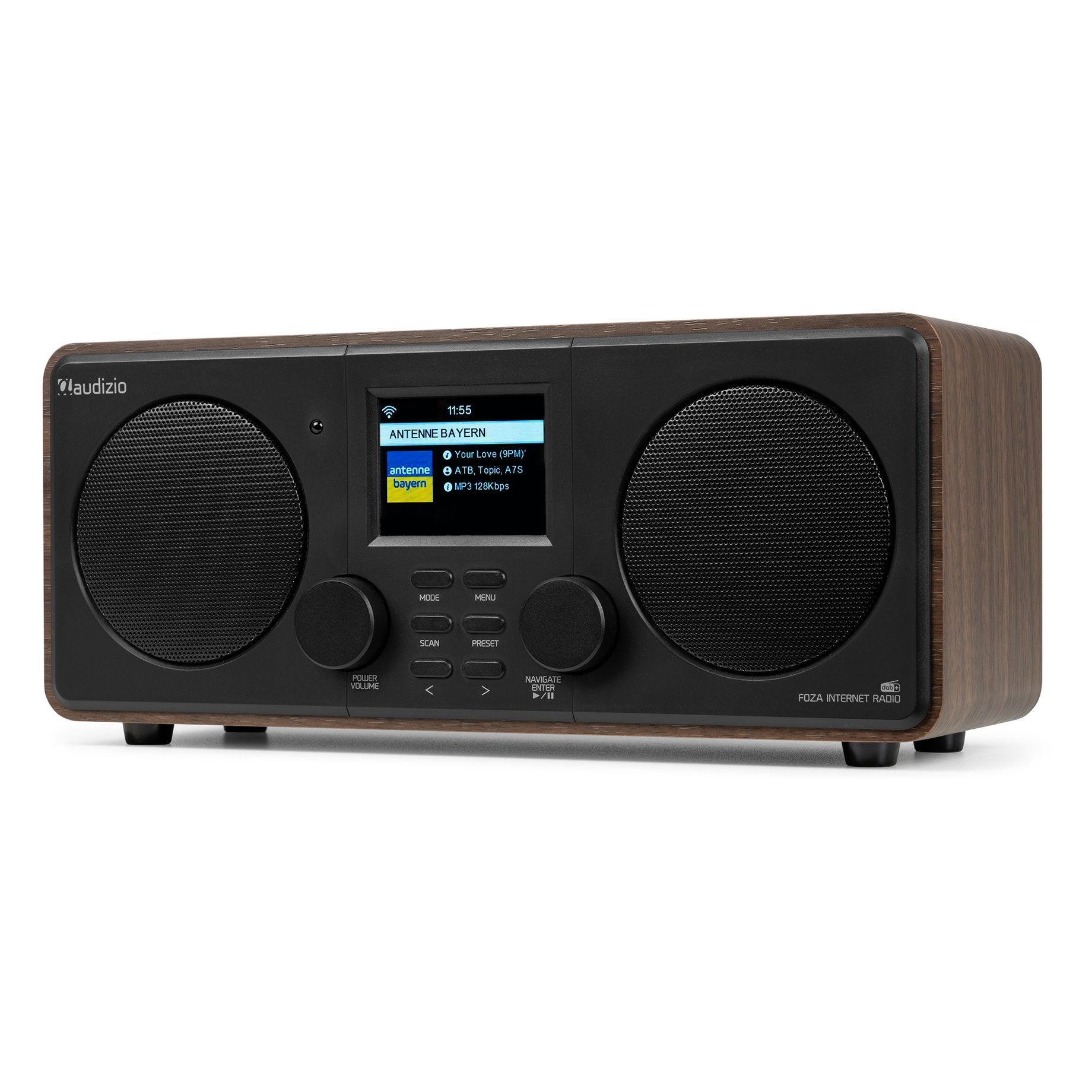 Foza WIFI Internet Stereo Radio with DAB+ Wood